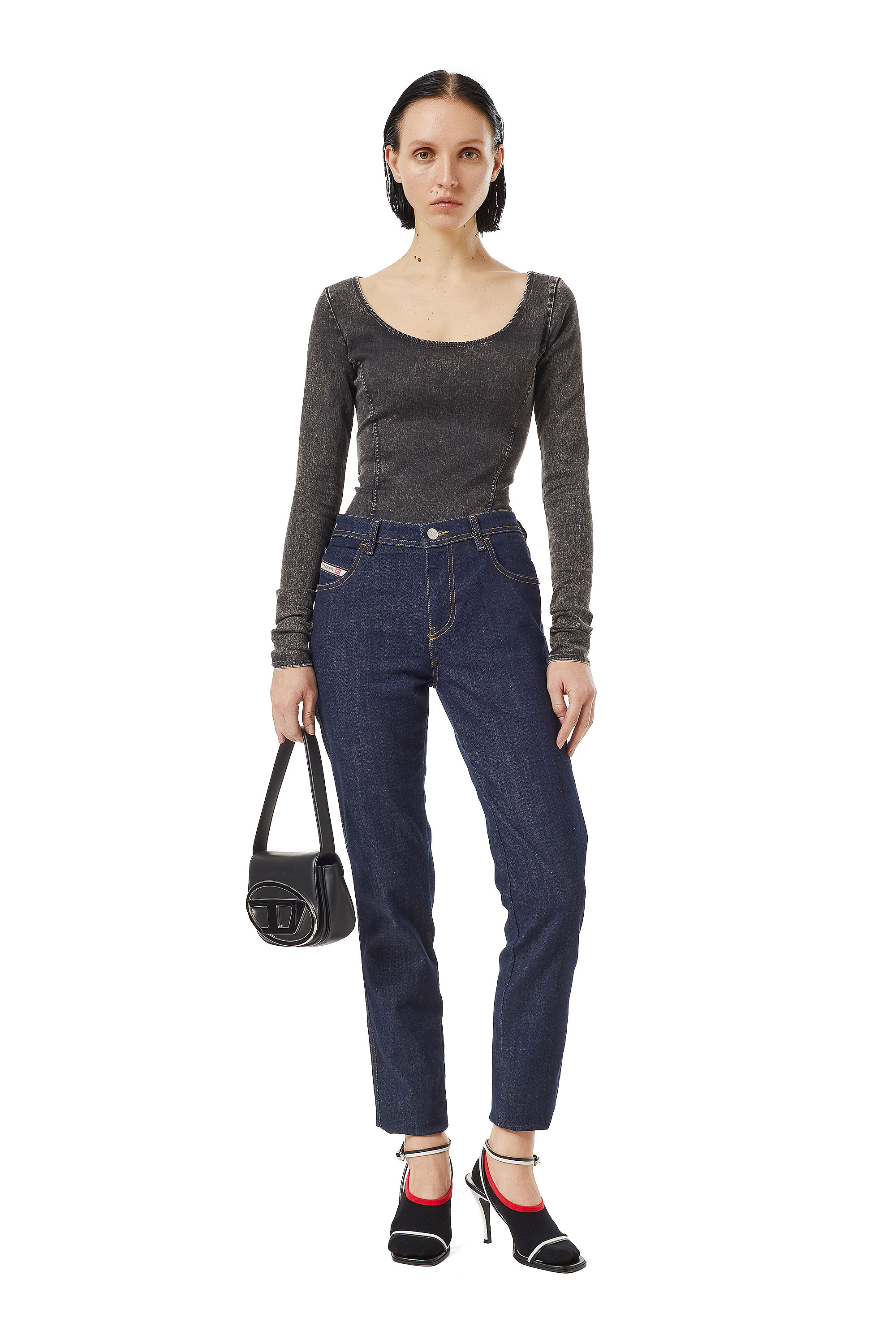 Diesel - Skinny Jeans 2015 Babhila Z9C17, Bleu Foncé - Image 5