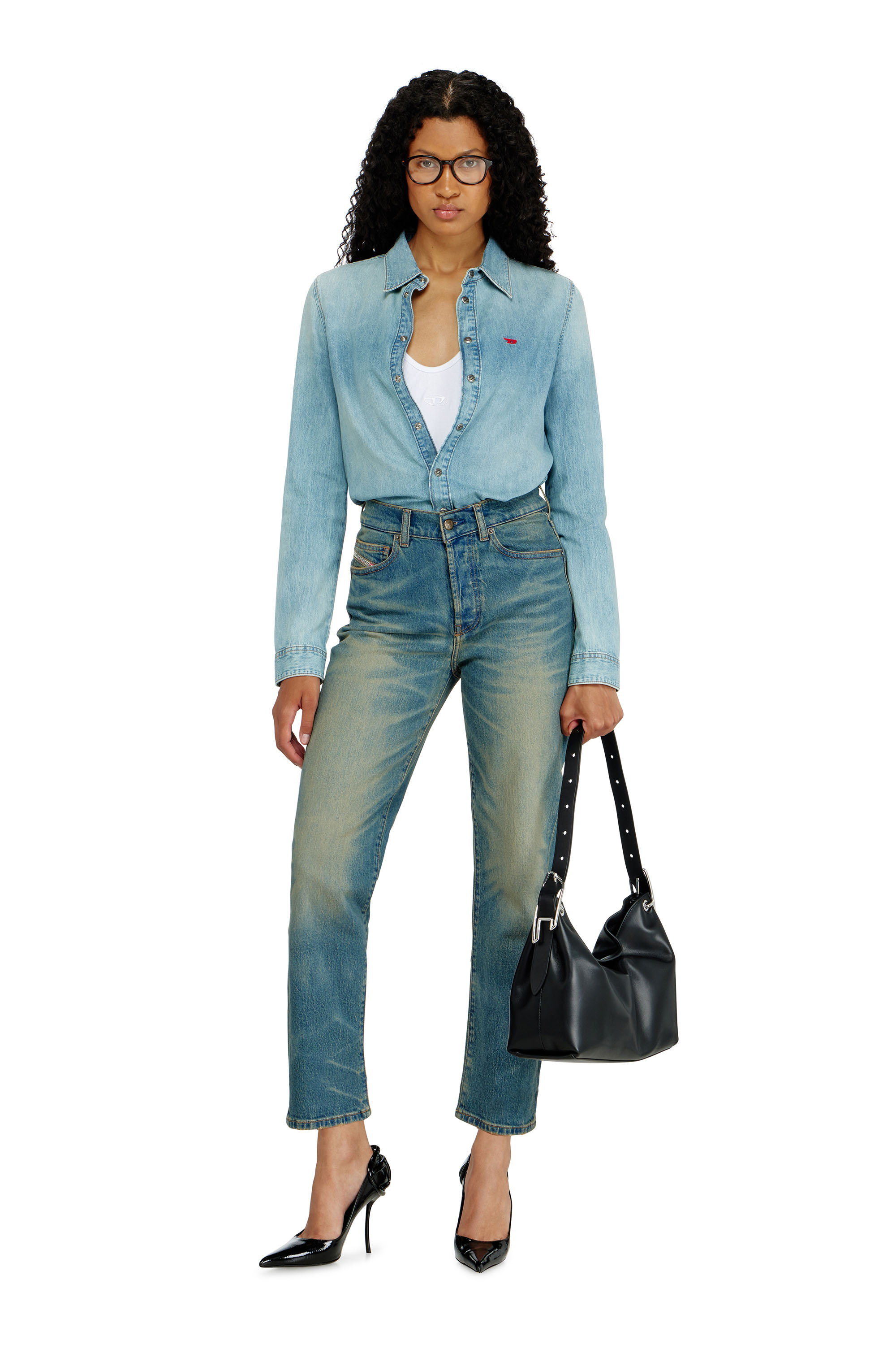 Diesel - Regular Jeans 1981 D-Went 0KBBP Femme, Bleu moyen - Image 1