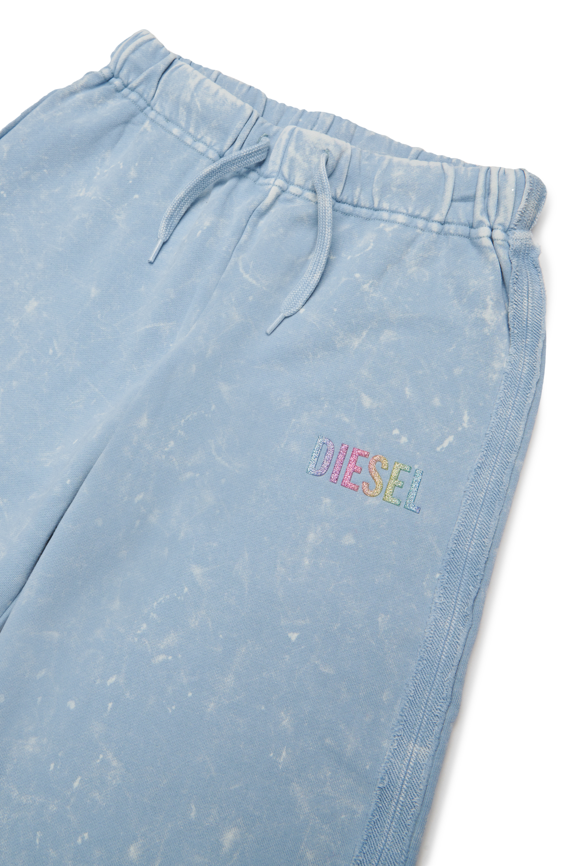 Diesel - PLOXY, Pantalon de surv&ecirc;tement en coton &agrave; effet marbr&eacute; Femme in Bleu - 3