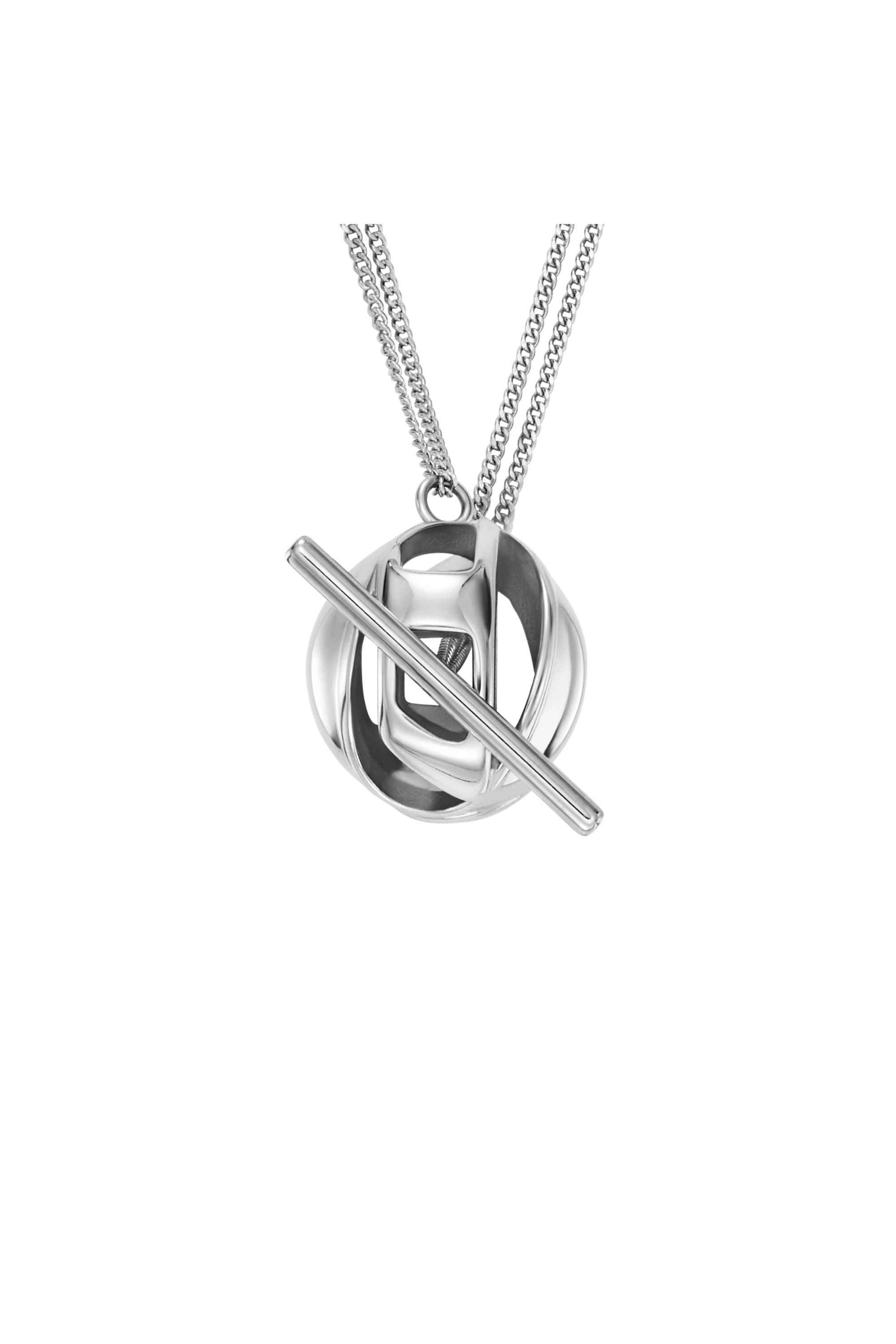 Diesel - DX1716040, Collier pendentif en acier inoxydable Mixte in Gris argent&eacute; - 2