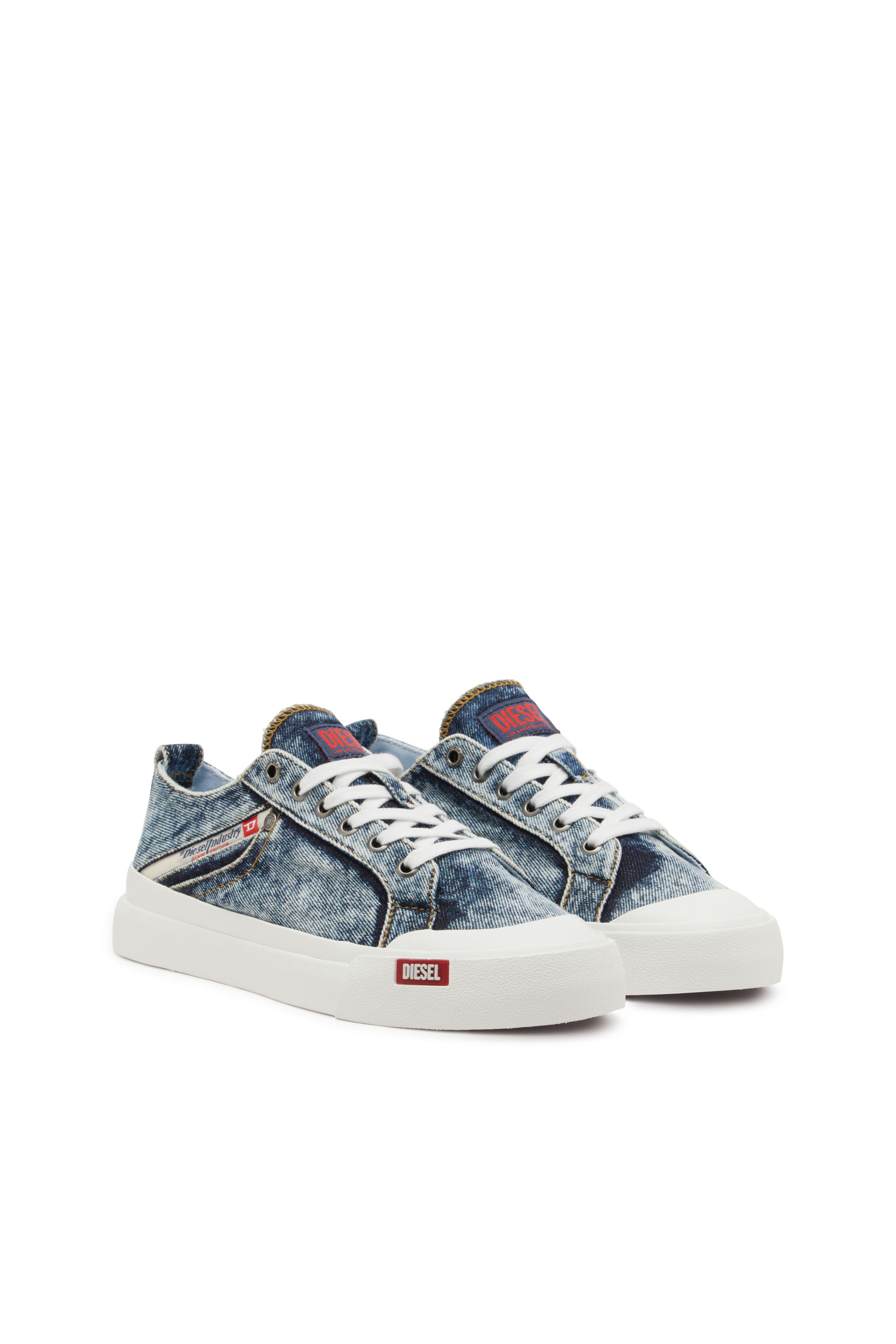 Diesel - S-ATHOS NMD LOW, S-Athos-Sneakers en denim avec détail de poche Homme in Bleu - 2