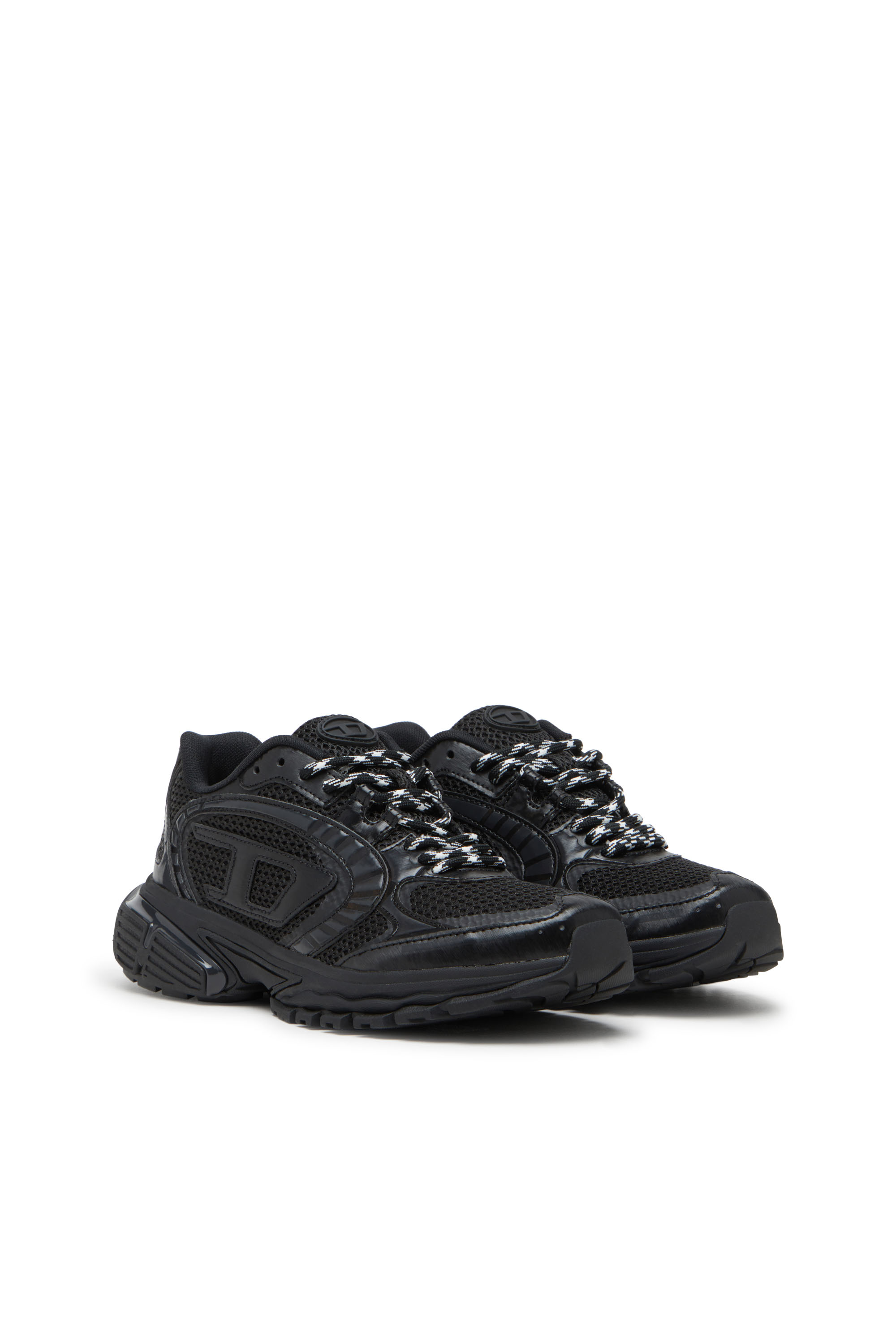 Diesel - S-PRO-V-DENSE LOW, S-Pro-V-Dense-Sneakers en mesh avec logo Oval D Homme in Noir - 2