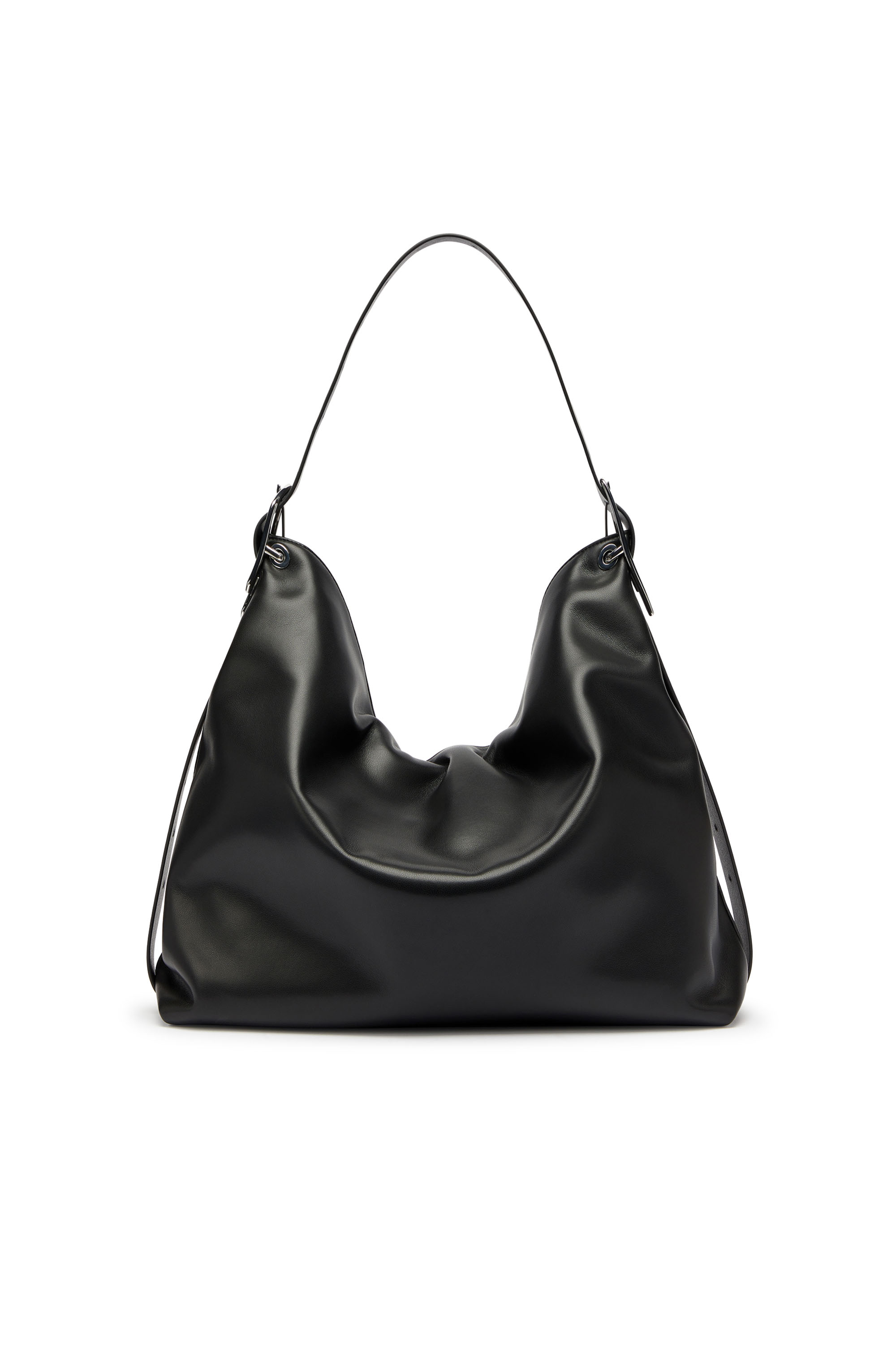 Diesel - D-LINE HOBO, D-Line-Sac hobo en cuir Femme in Noir - 4