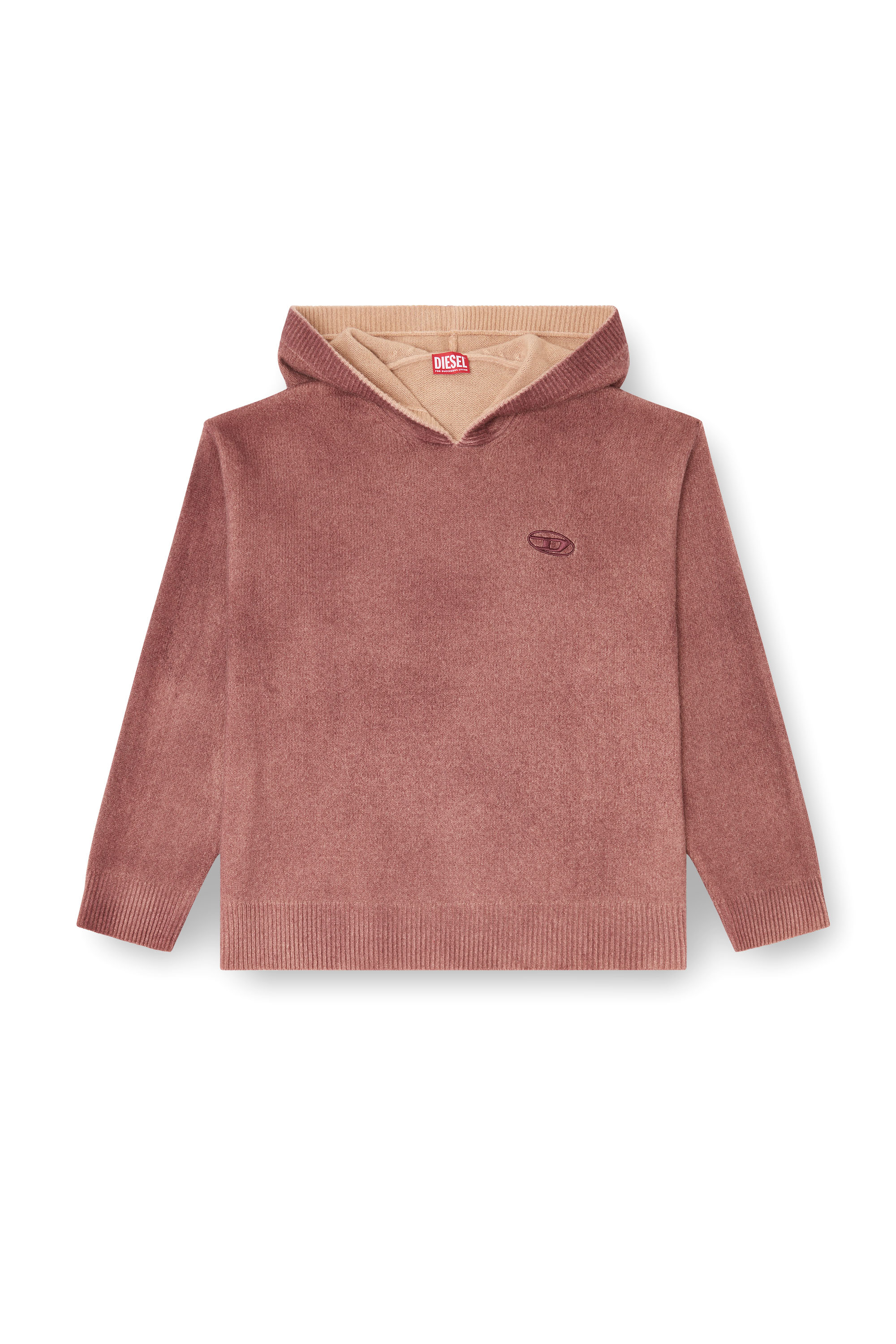 Diesel - K-PICKLED, Sweat &agrave; capuche double teinture en maille m&eacute;lang&eacute;e laine Homme in ToBeDefined - 2