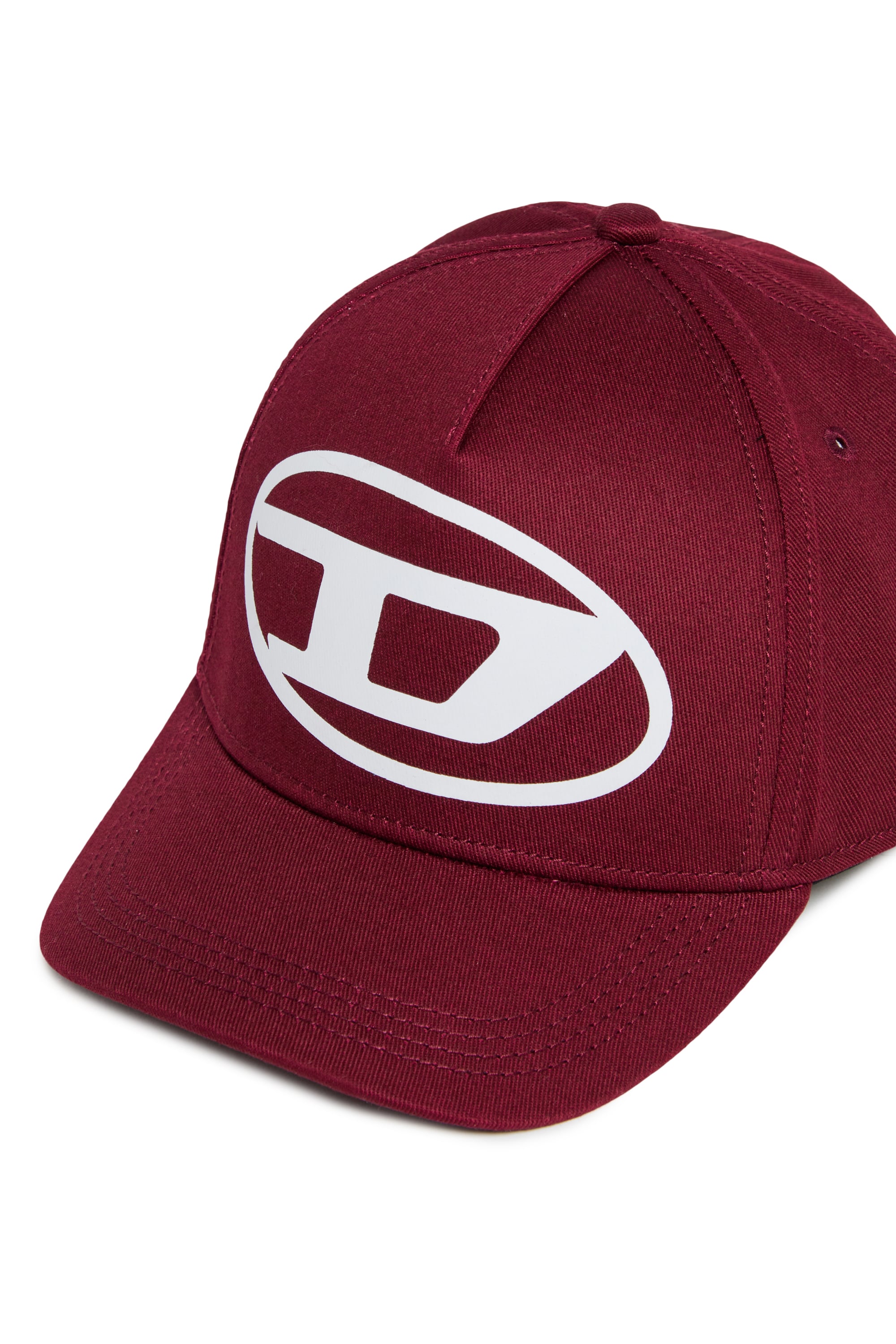 Diesel - FLIMO, Casquette de baseball avec imprim&eacute; logo Oval D Homme in Rouge - 3
