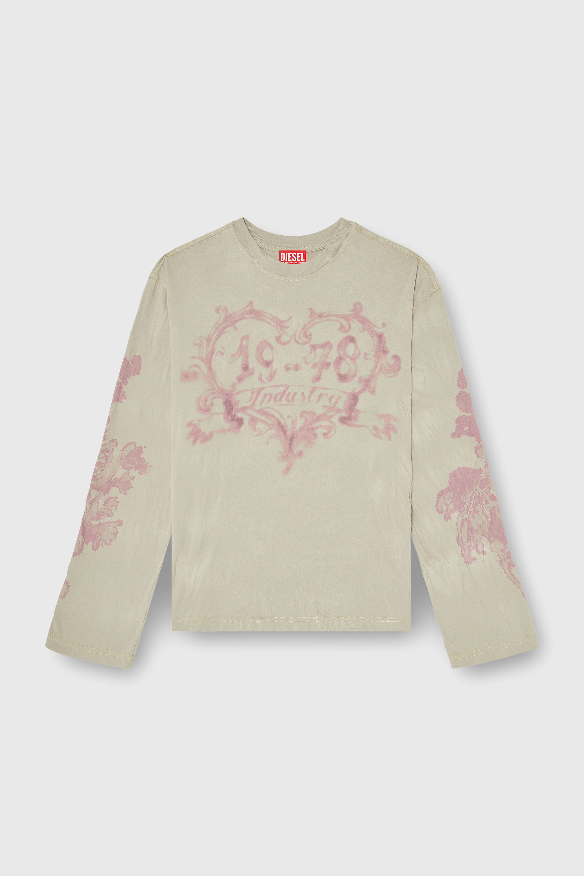 Diesel - T-HILARY-LS-AA1, T-shirt &agrave; manches longues en coton avec imprim&eacute; graphique Femme in Polychrome - 2