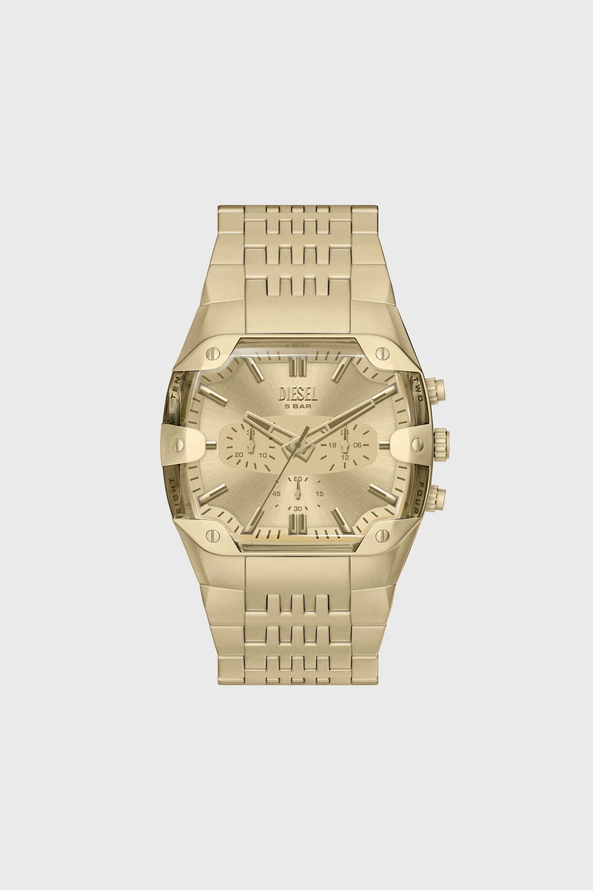 Diesel - DZ4718 WATCH, Montre Spiked Cushion en acier inoxydable coloris or Homme in Dor&eacute; - 1