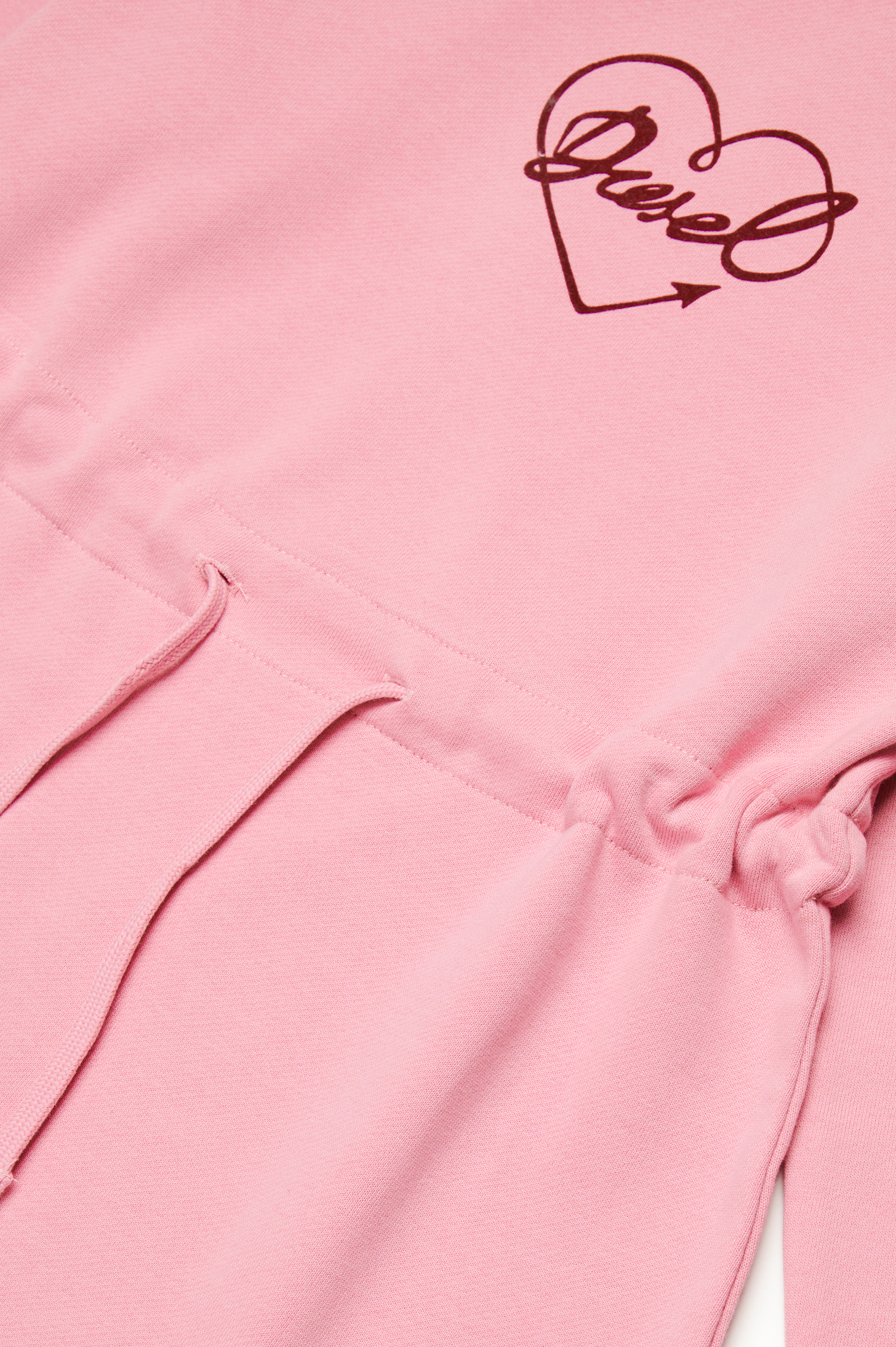 Diesel - DISSY, Robe sweat-shirt avec logo cœur floqué Femme in Rose - 4