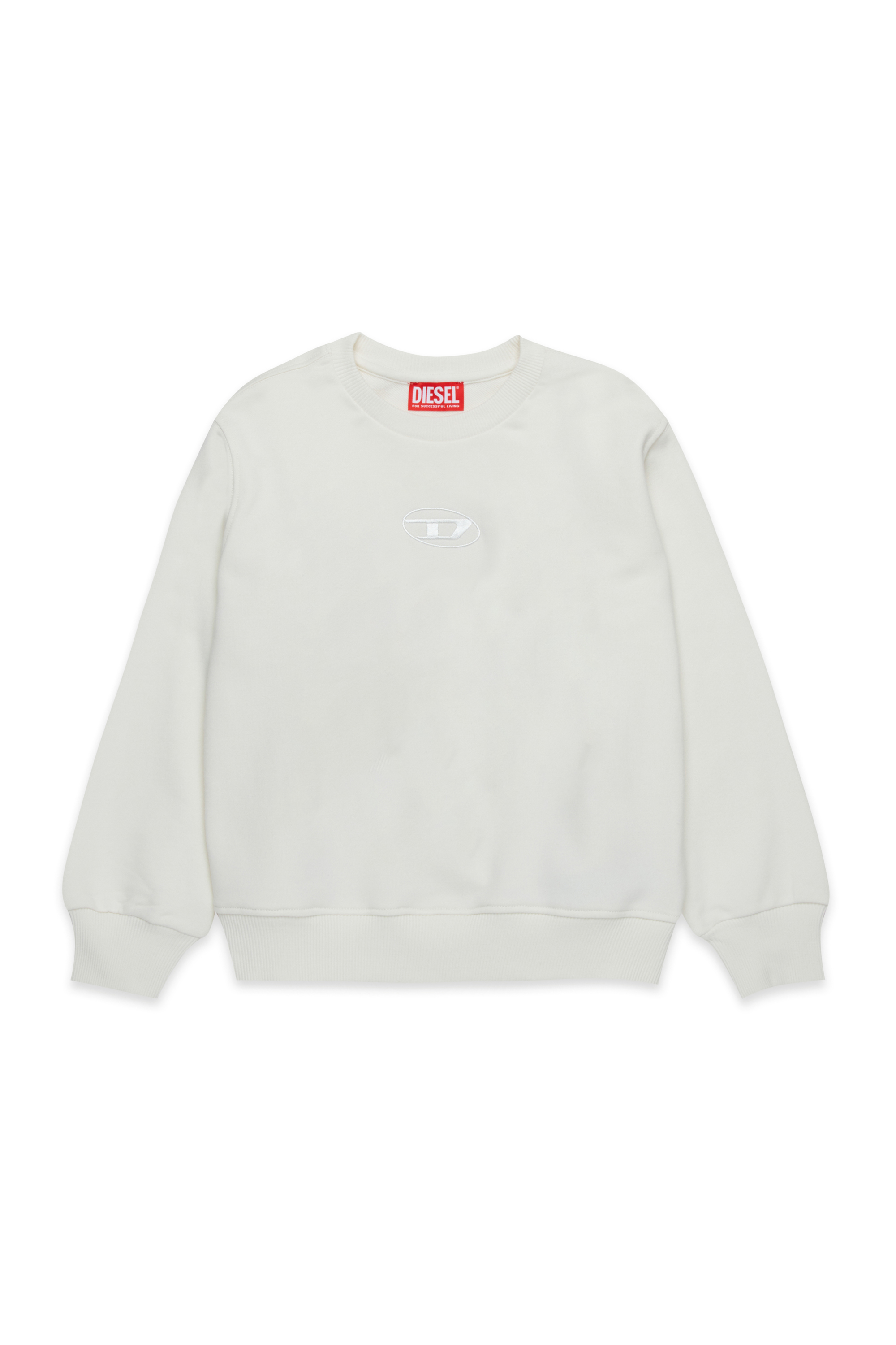 Diesel - SITTIAR, Sweat-shirt avec broderie Oval D Femme in Blanc - 1