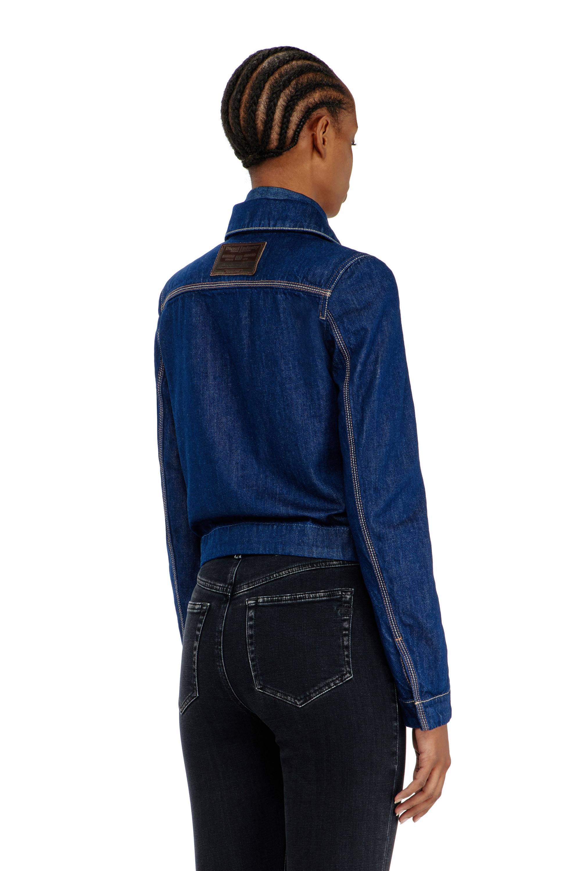 Diesel - DE-CORB, Veste coach en rinse denim Femme in Bleu - 3