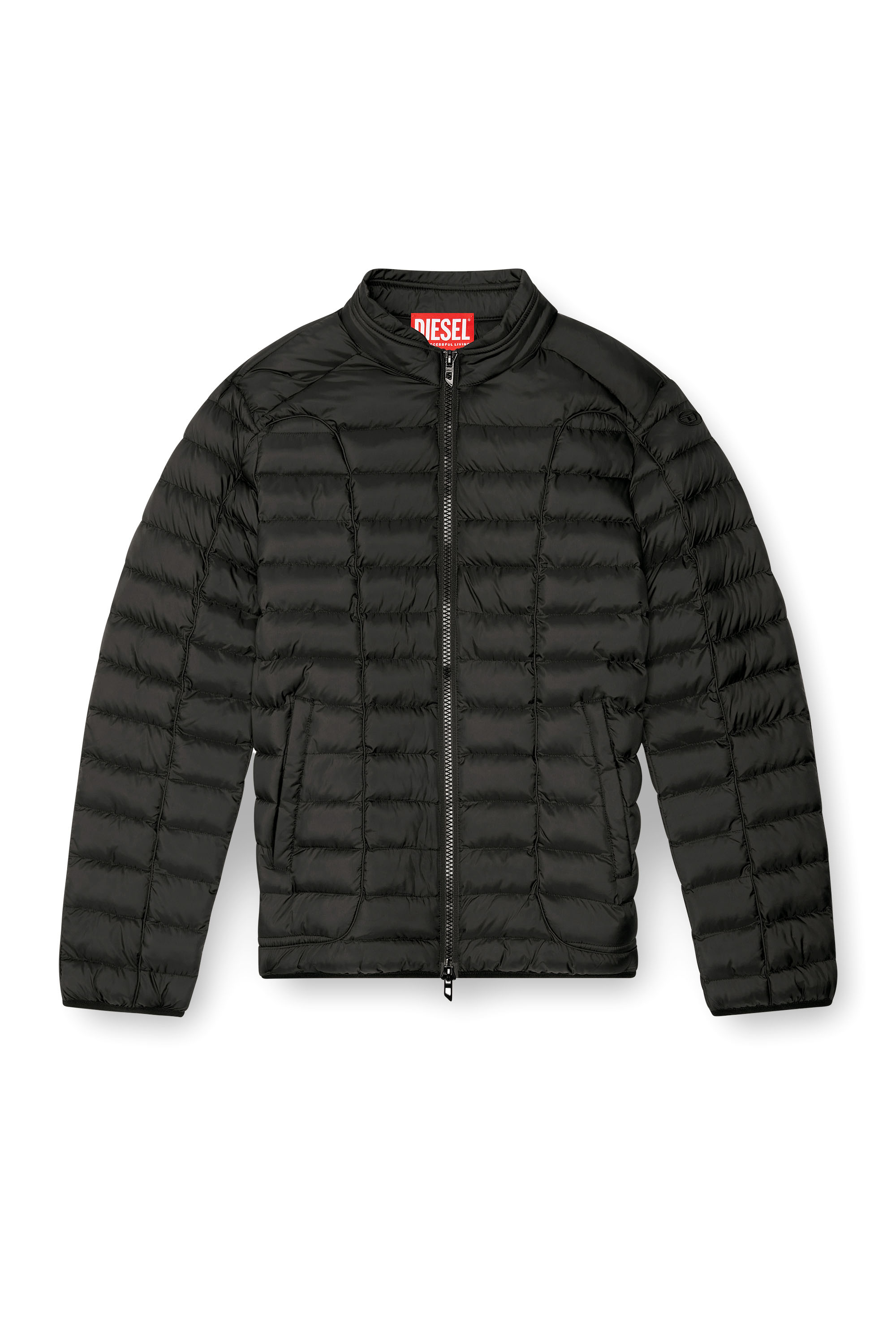 Diesel - W-PILOT, Veste doudoune en nylon l&eacute;ger Homme in Noir - 3