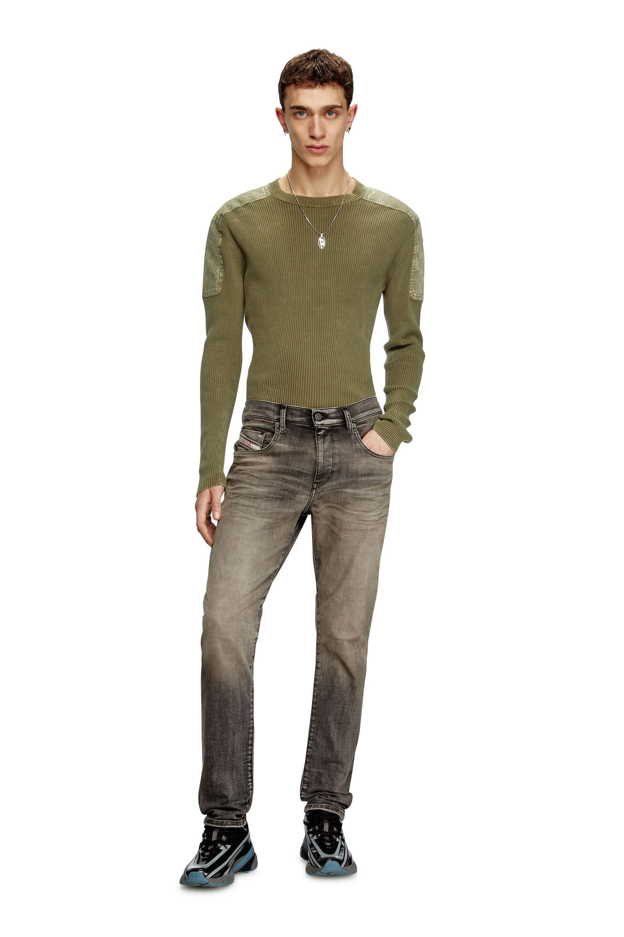 Diesel - Slim Jeans 2019 D-Strukt 09L39 Homme, Gris Clair - Image 1