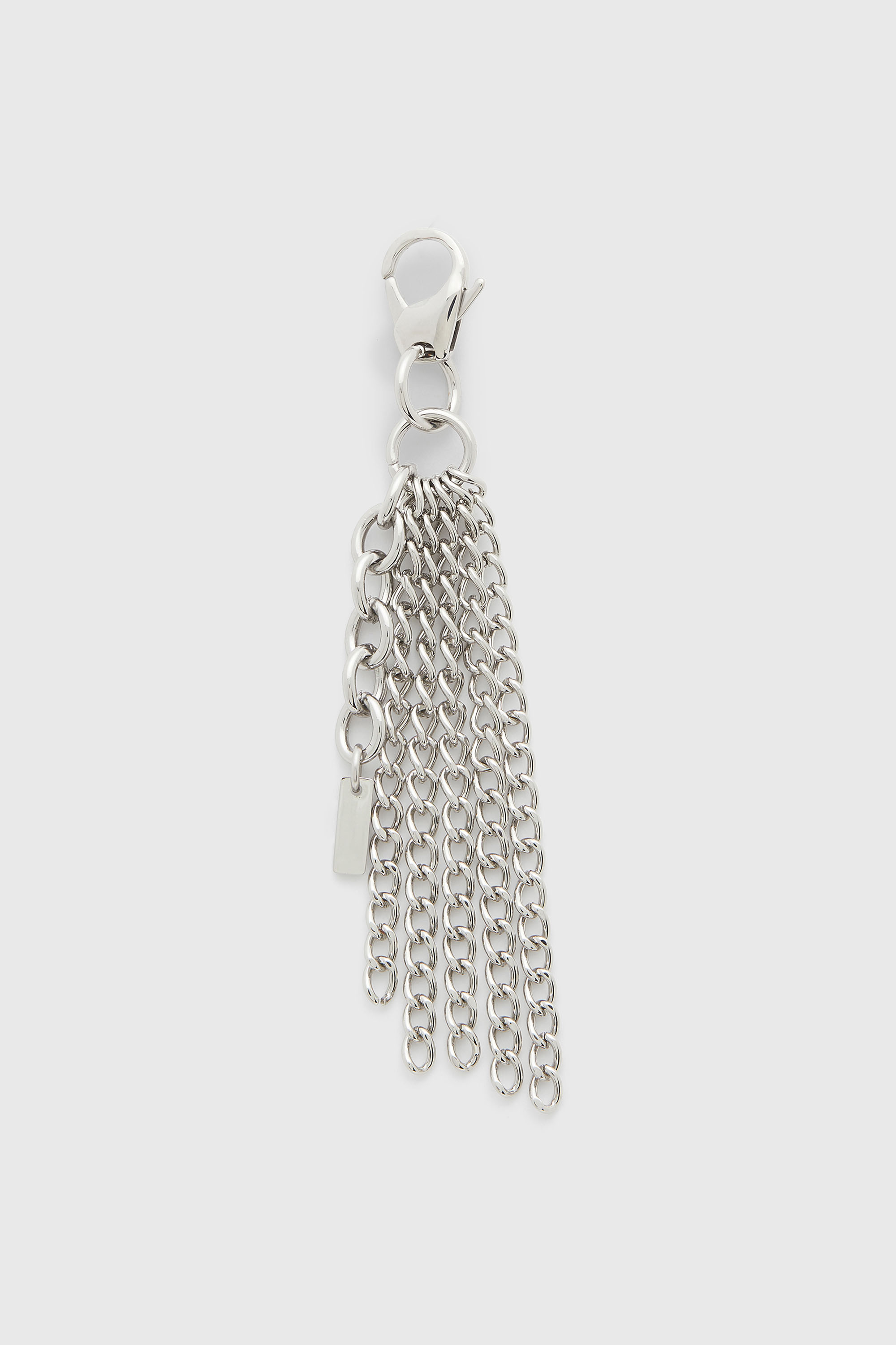 Diesel - CHARM-MULTI CHAIN, Porte-cl&eacute;s en m&eacute;tal avec franges cha&icirc;ne Femme in Gris argent&eacute; - 2