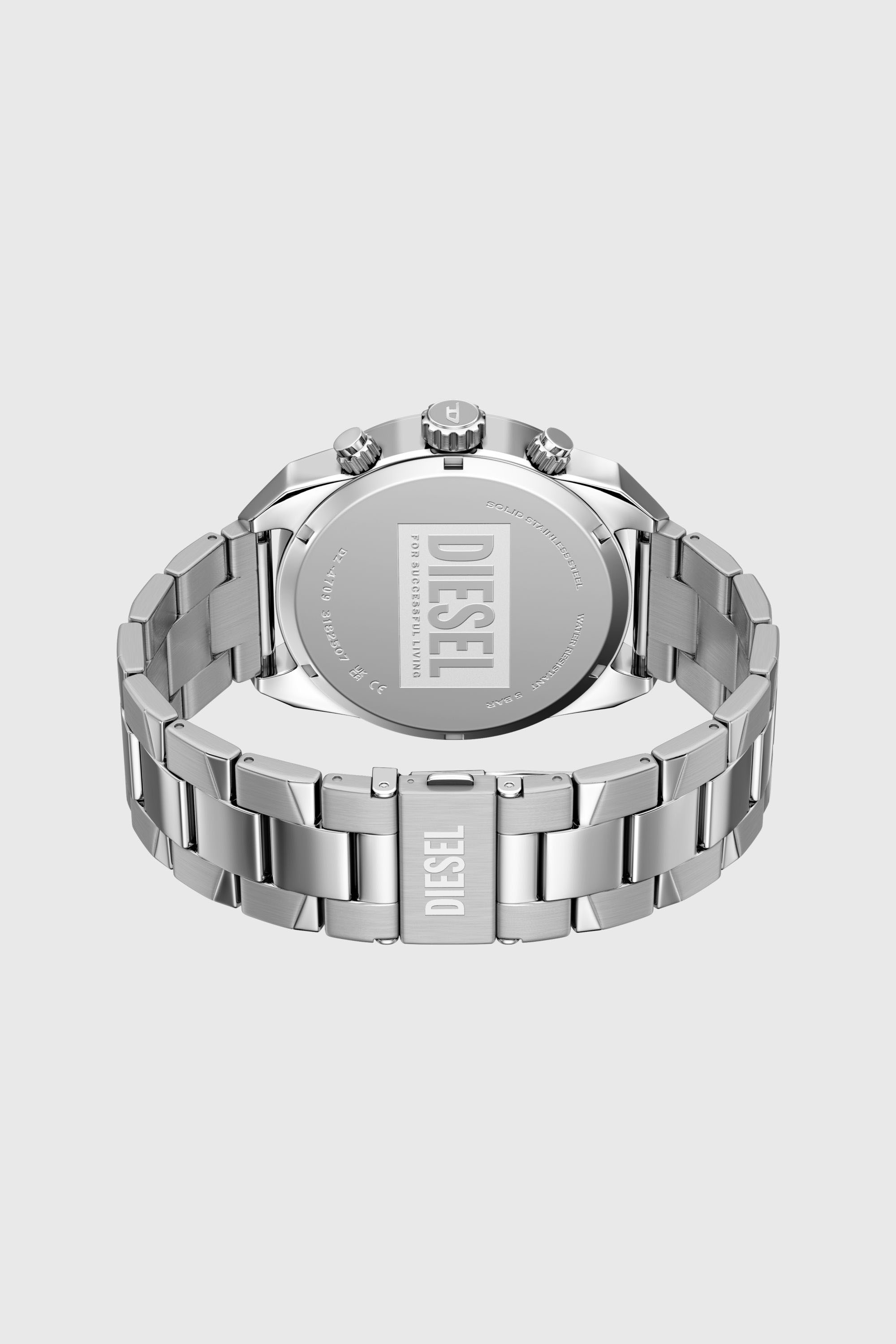 Diesel - DZ4709 WATCH, Montre Spiked en acier inoxydable Homme in Gris argent&eacute; - 6