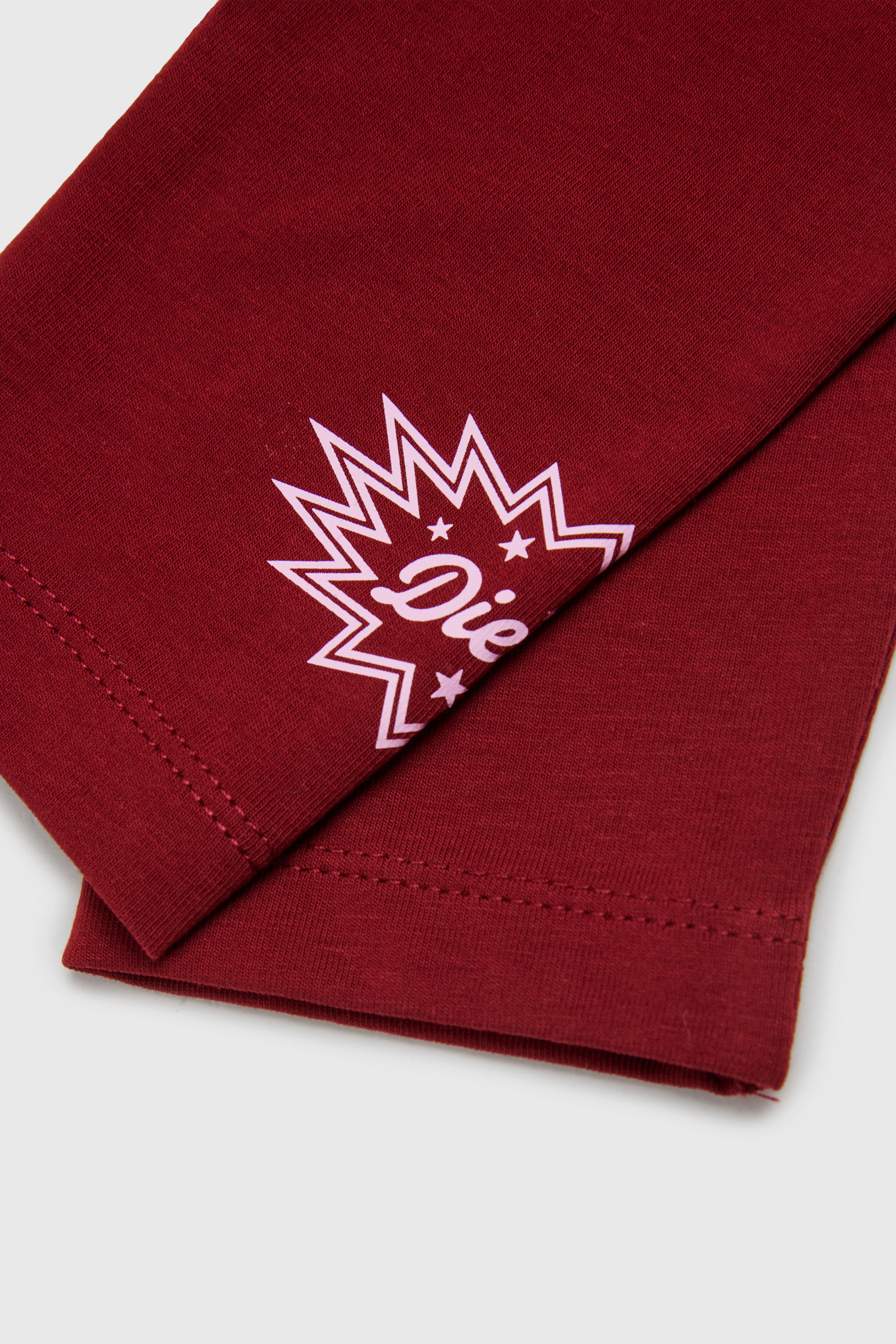 Diesel - PFUMB, Legging avec imprim&eacute; logo starburst Femme in Rouge - 4