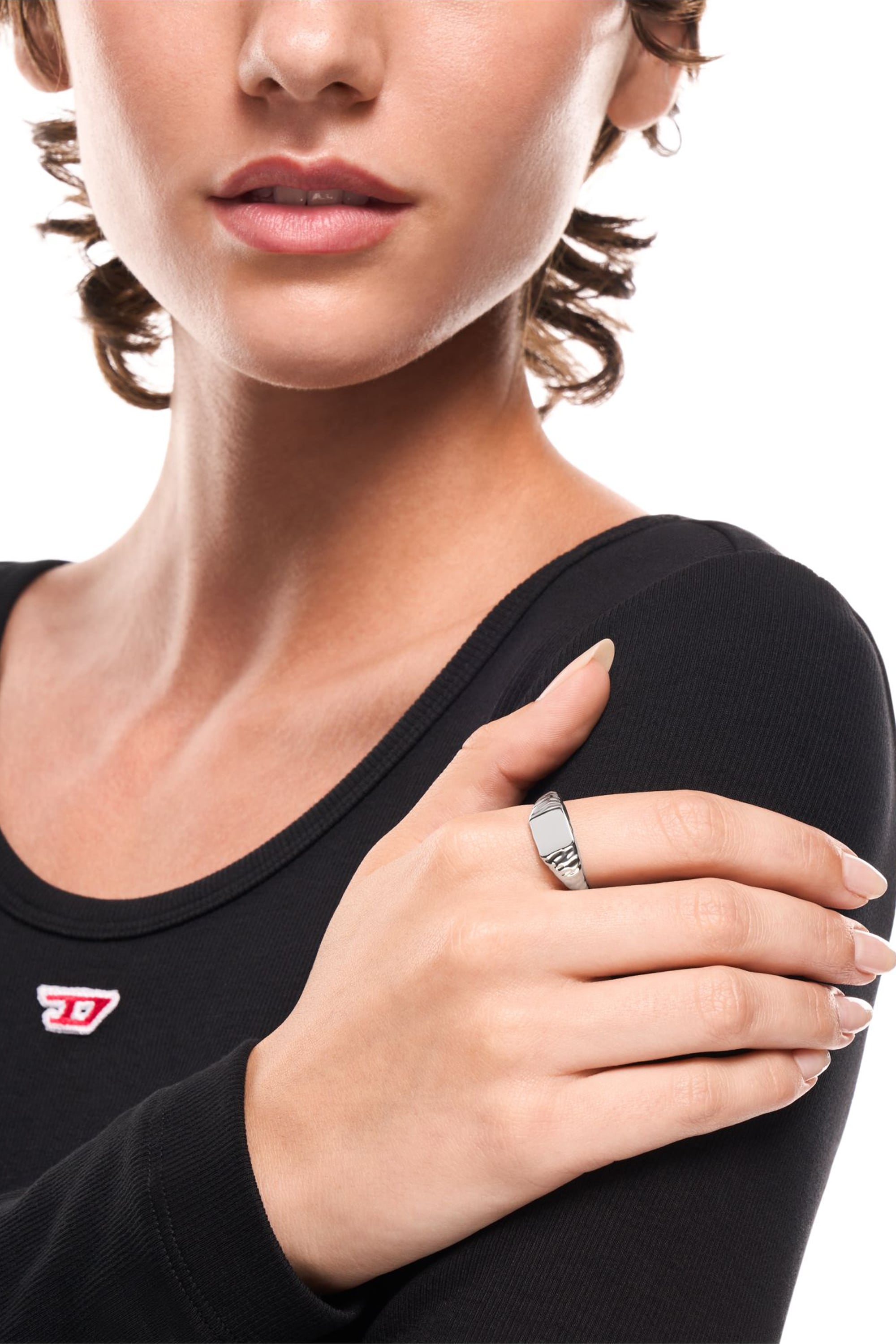 Diesel - DX1731040, Bague chevali&egrave;re en acier inoxydable Mixte in Gris argent&eacute; - 4