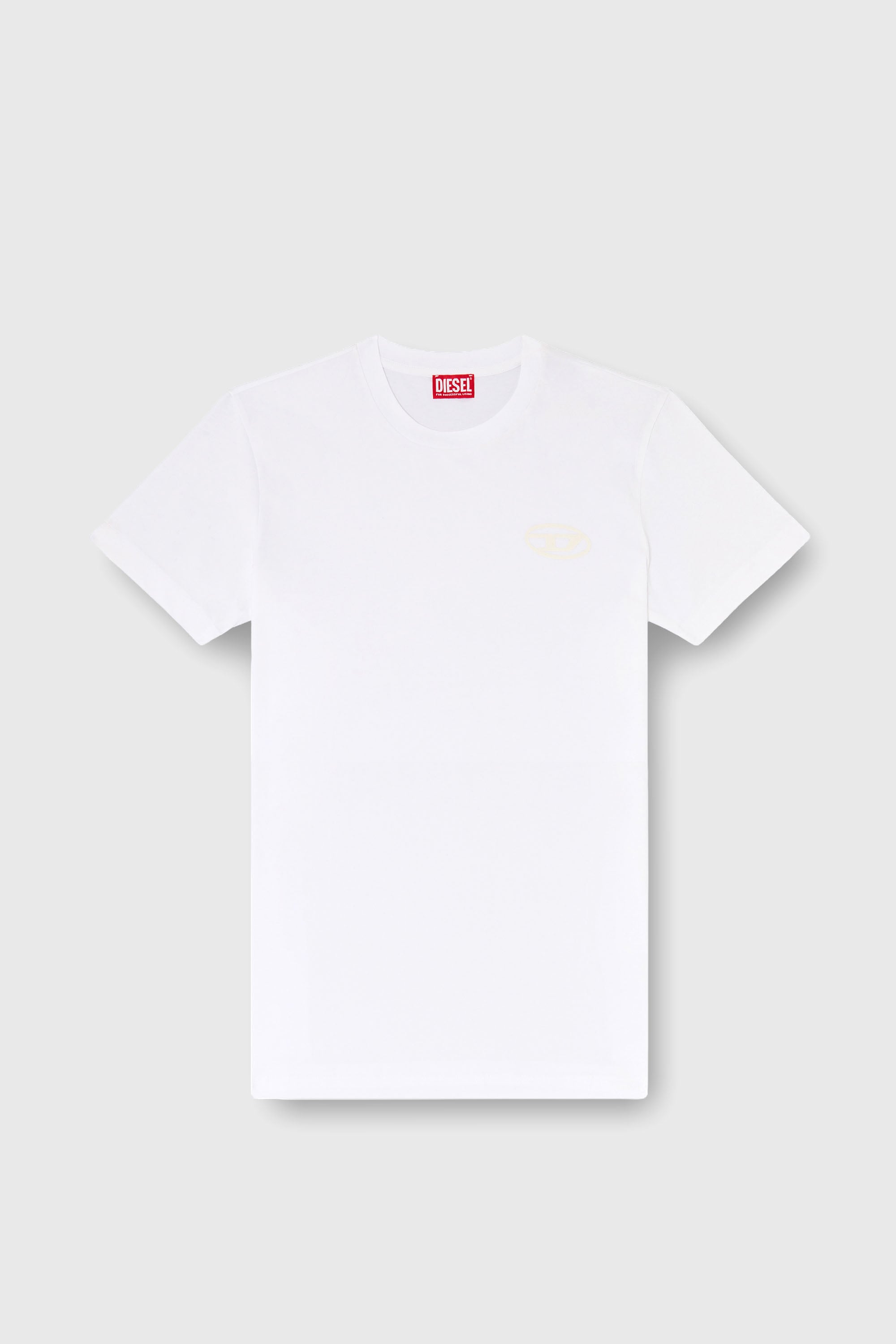 Diesel - T-DIEGO-T92, T-shirt en coton avec logo Oval D Homme in Blanc - 2