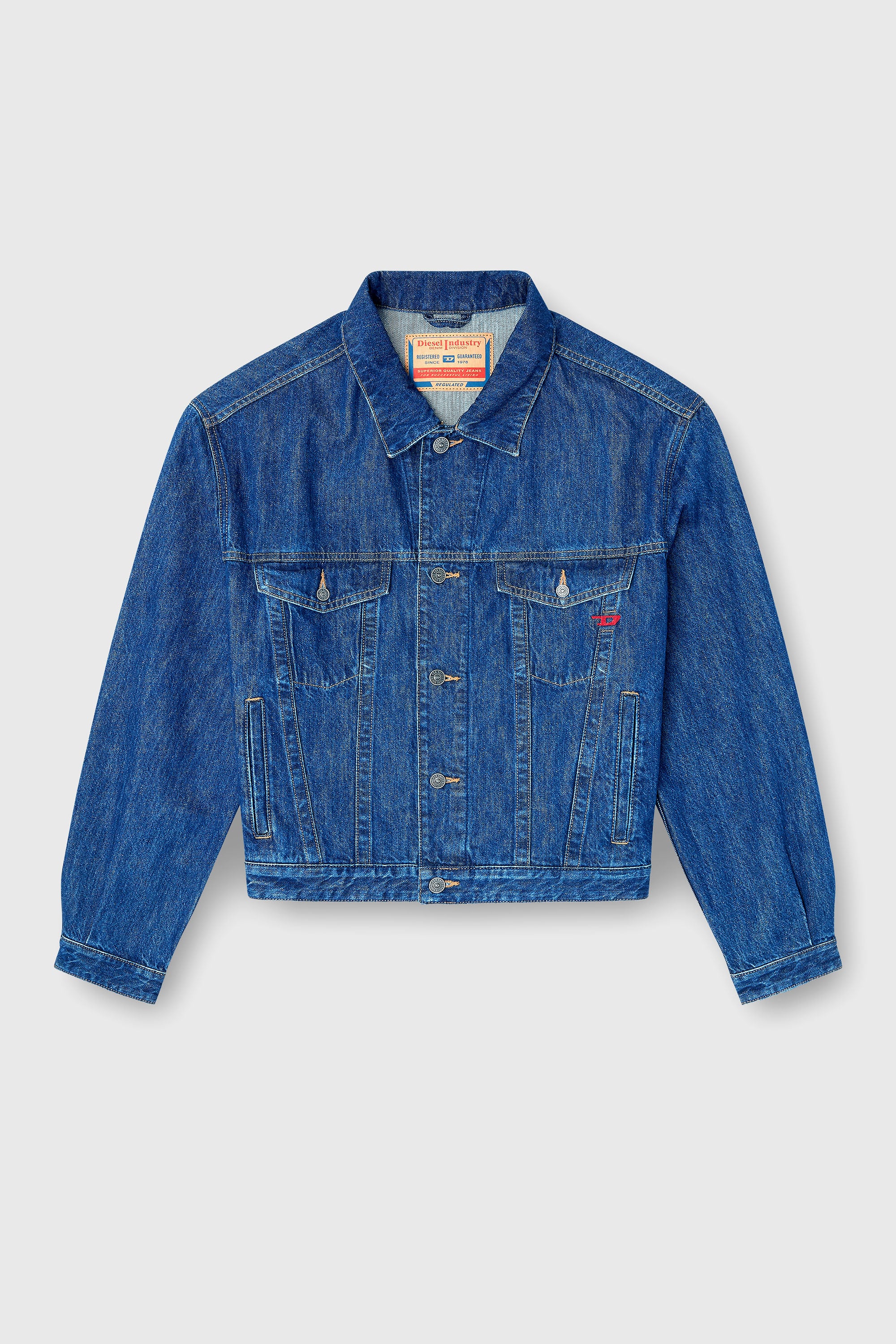 Diesel - D-RANGER, Veste trucker en denim Homme in Bleu - 2