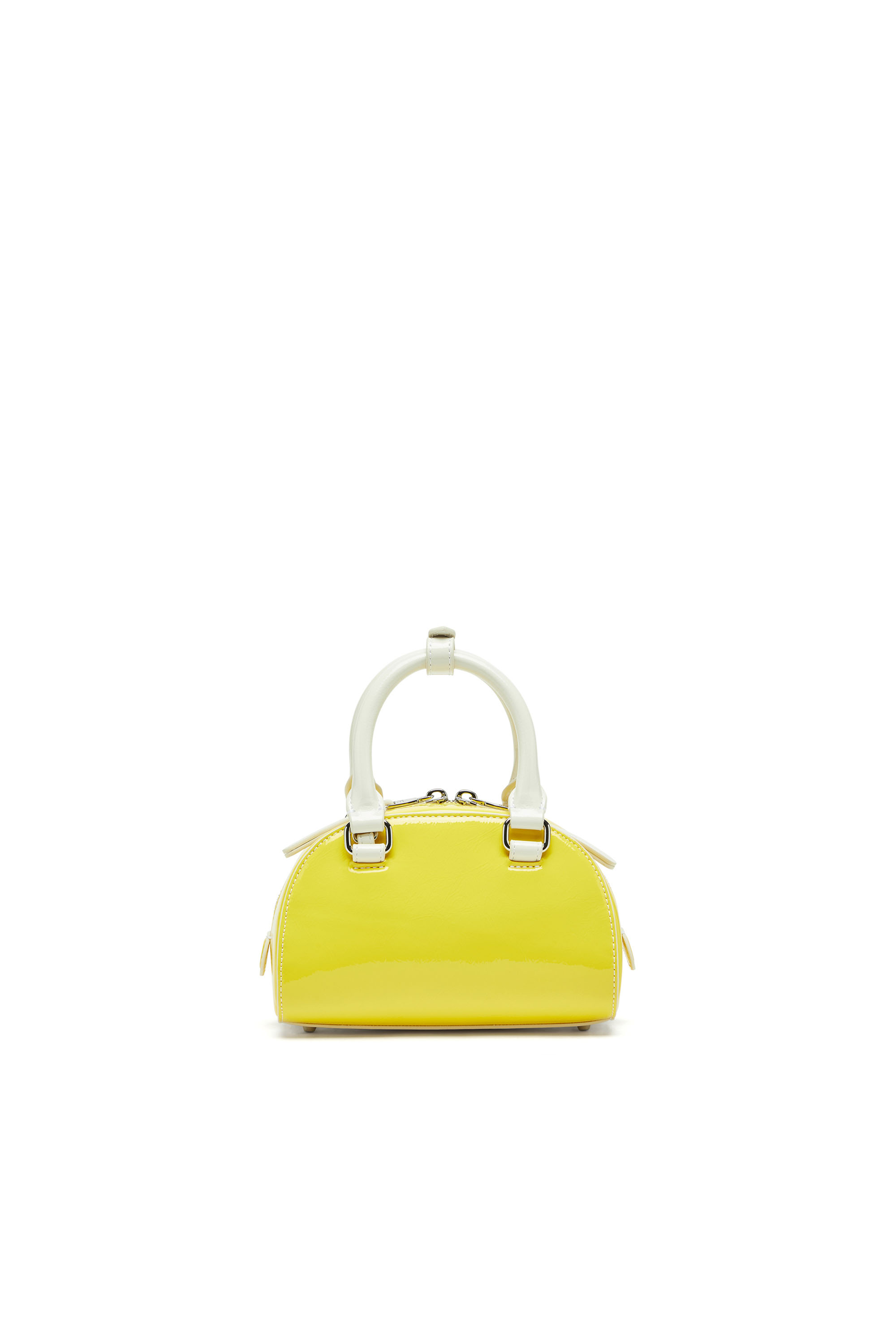 Diesel - 1DR DOME CROSSBODY, 1DR Dome-Sac à bowling mini avec effet naplak Femme in Jaune - 2