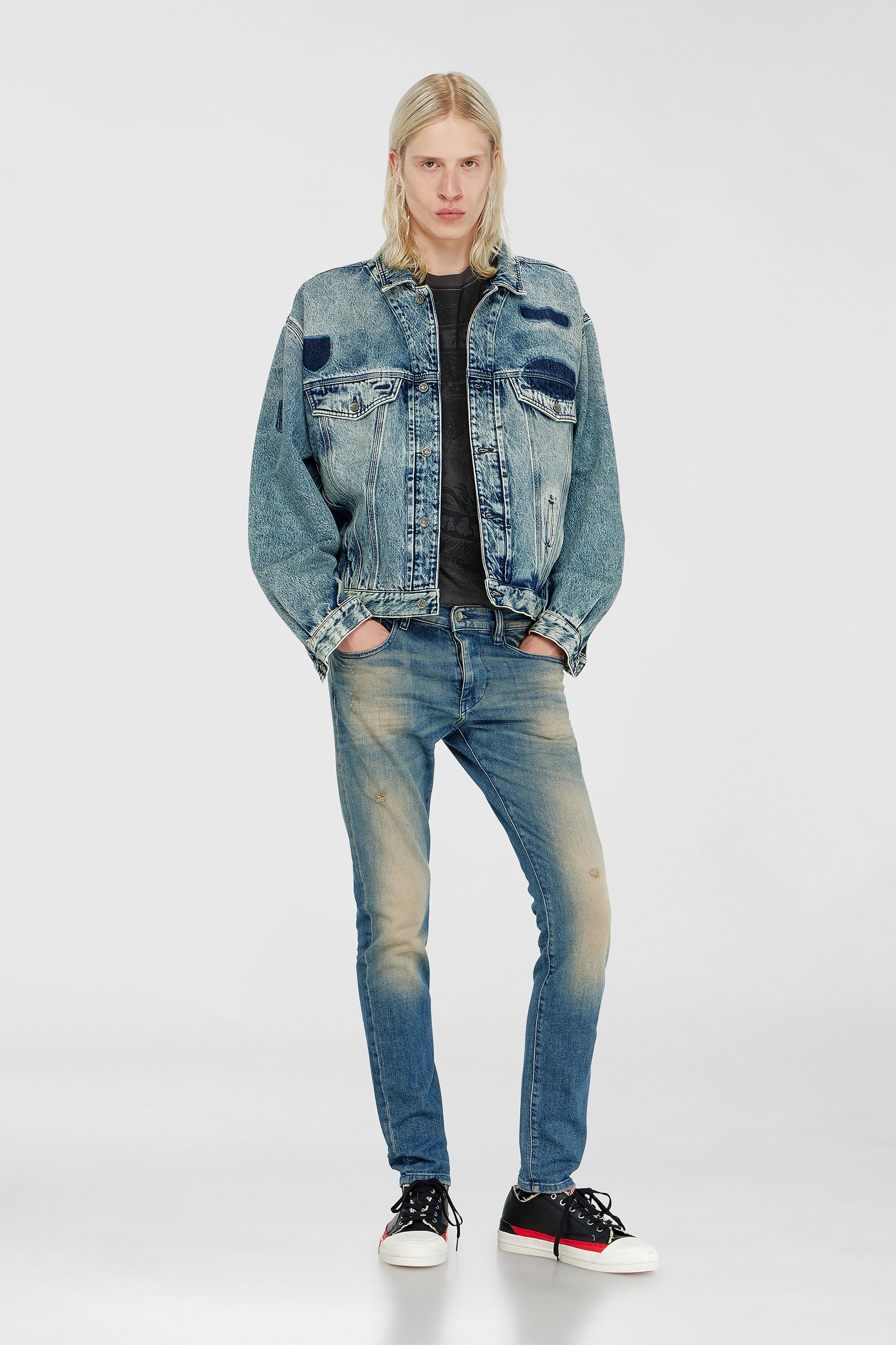 Diesel - Slim Jeans 2019 D-Strukt 0KBBW Homme, Bleu moyen - Image 1