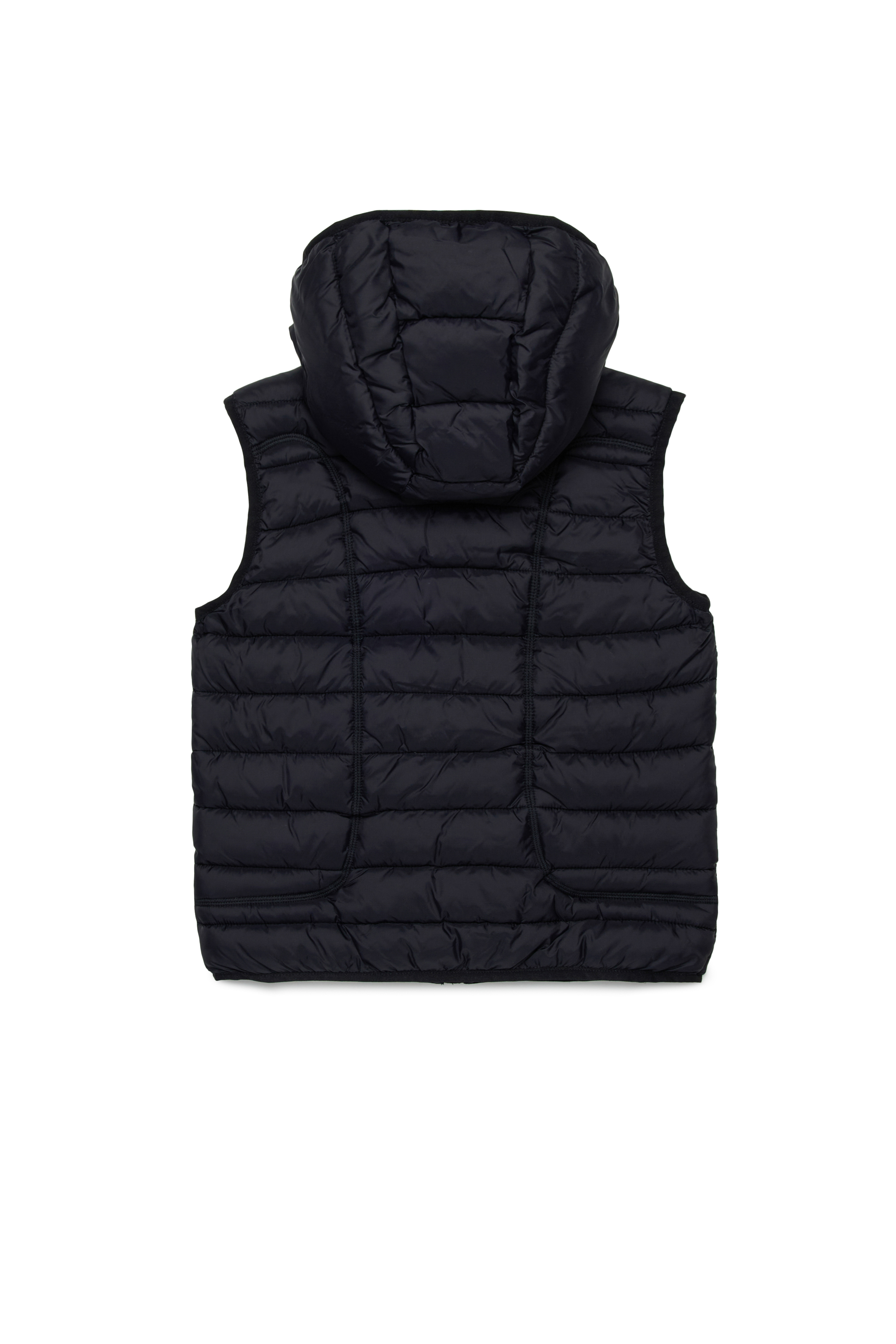 Diesel - JWTEMPLE, Gilet en nylon avec capuche Mixte in Noir - 2