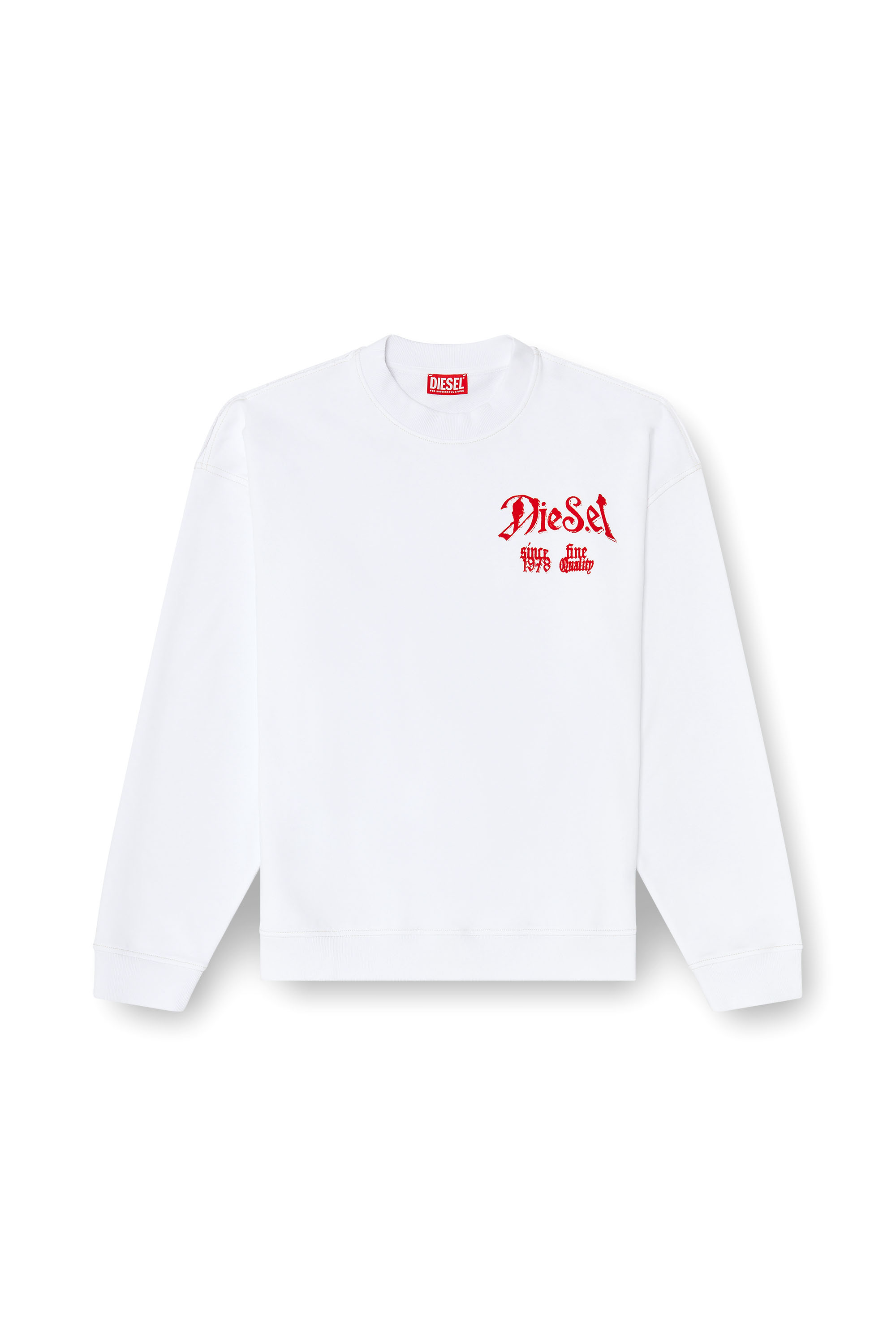 Diesel - S-BOXT-AA2, Sweat-shirt en coton avec motifs floqu&eacute;s Homme in ToBeDefined - 3