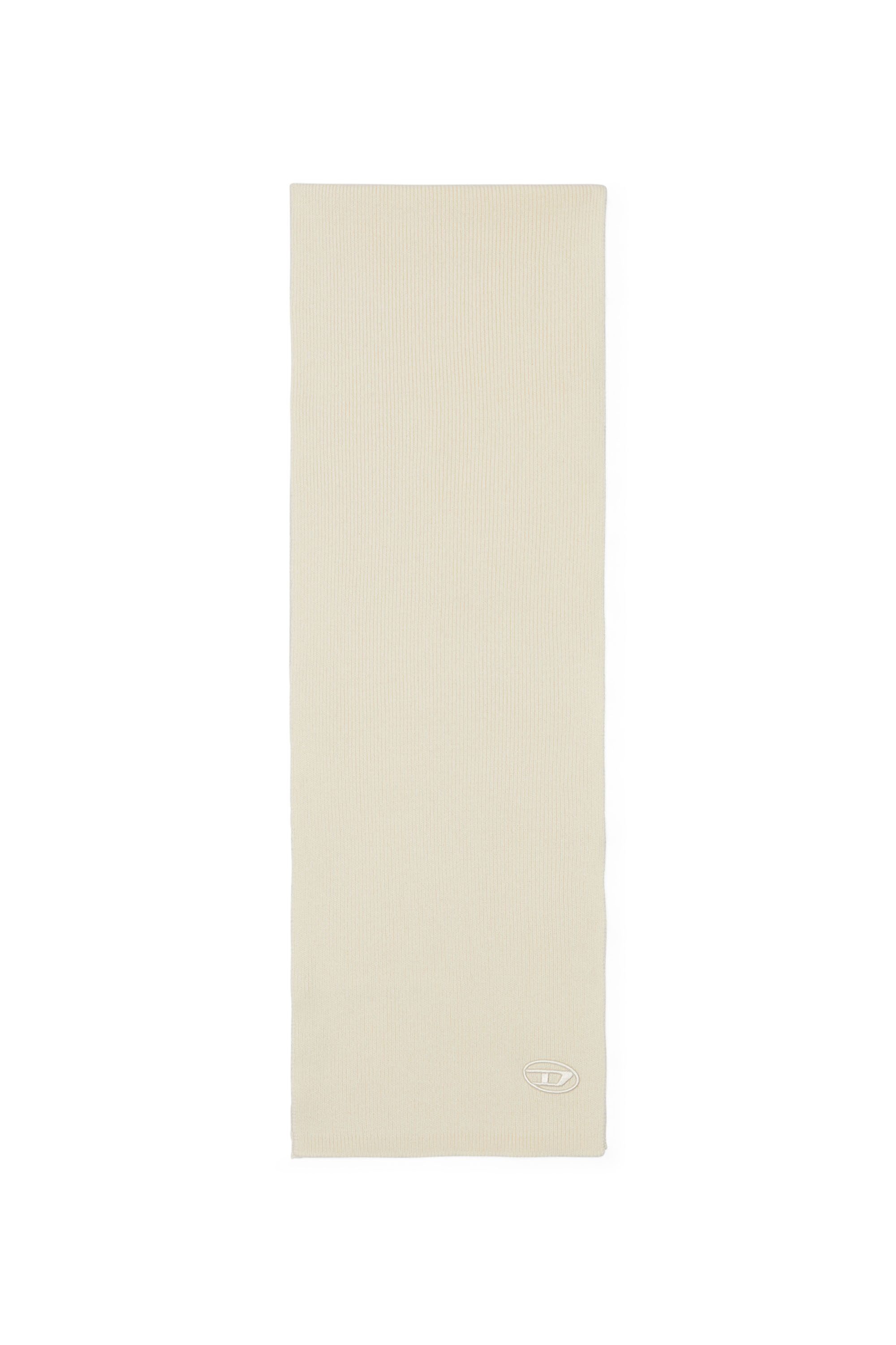 Diesel - K-CODER SCARF, &Eacute;charpe en laine m&eacute;lang&eacute;e et c&ocirc;tel&eacute;e Mixte in Blanc - 2