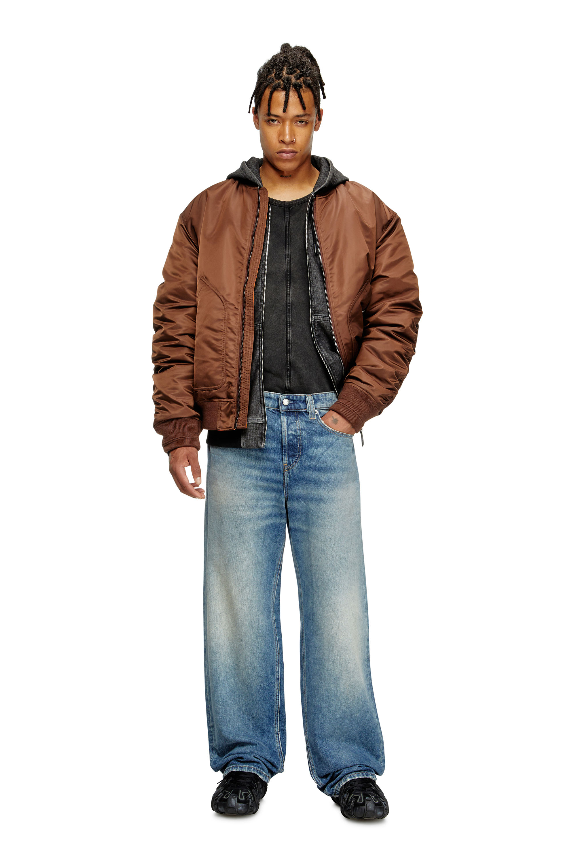 Diesel - Relaxed Jeans 2001 D-Macro 0DBEB Homme, Bleu moyen - Image 2