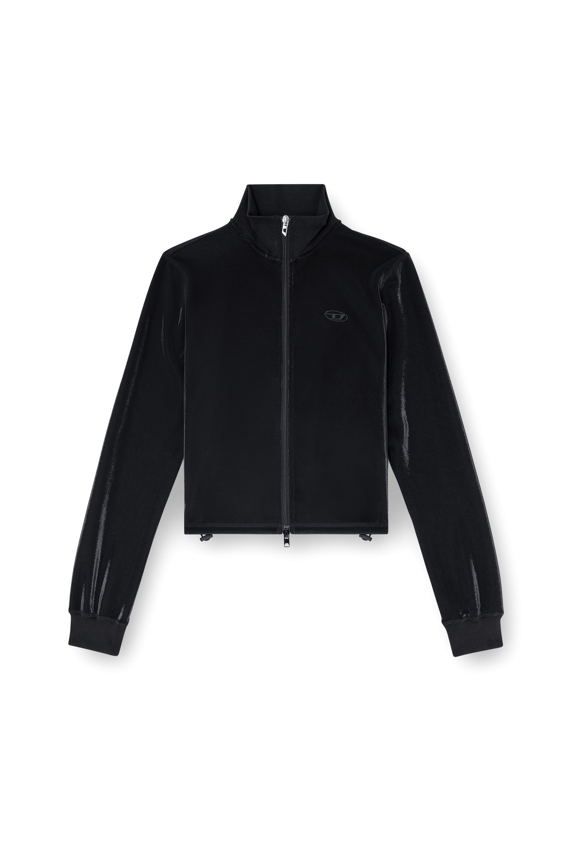 Diesel - F-ROSY, Sweatshirt zipp&eacute;e effet piquet brillant Femme in ToBeDefined - 2