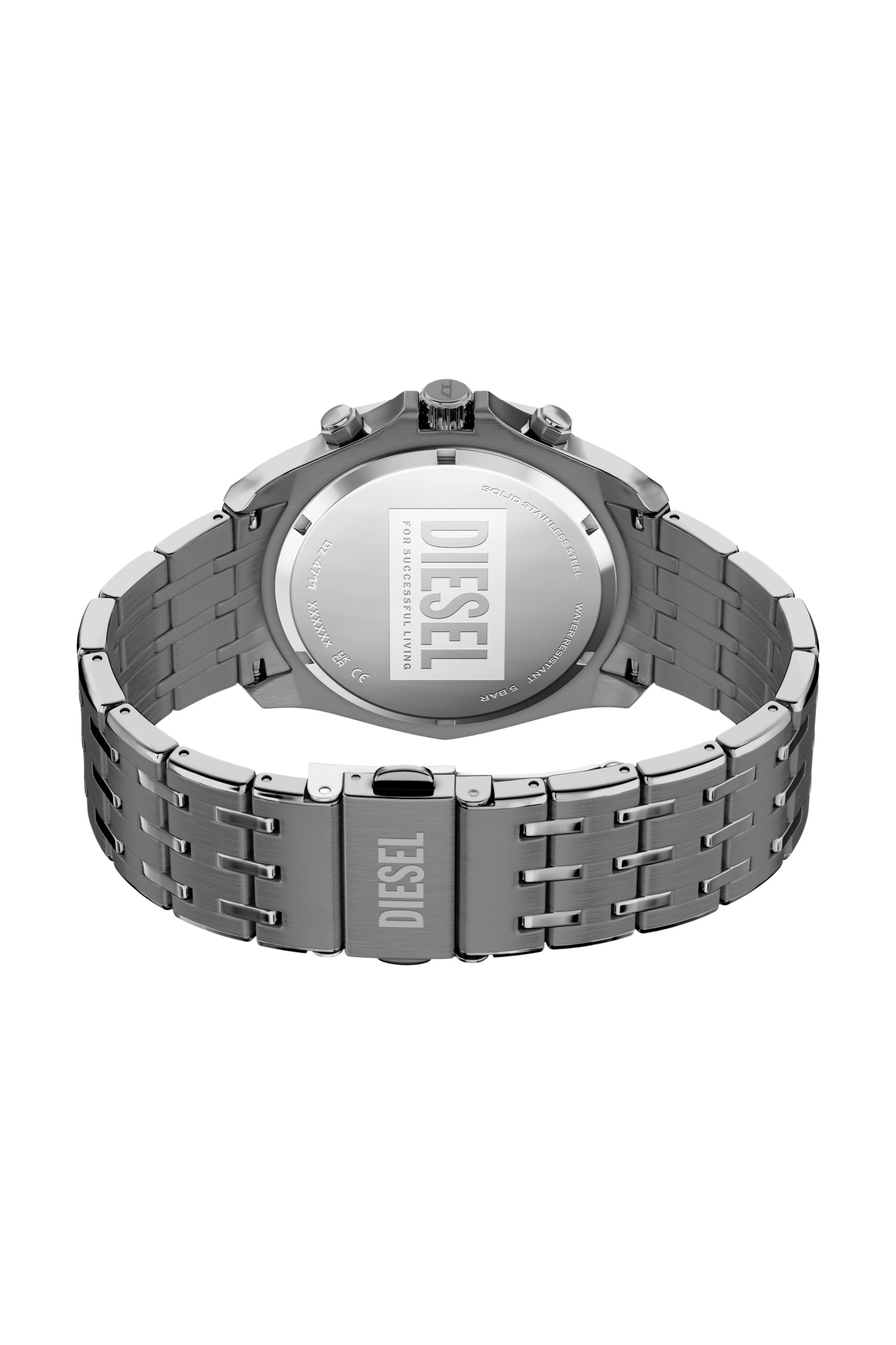 Diesel - DZ4711 WATCH, Montre Stinger en acier inoxydable gunmetal Homme in Gris - 5