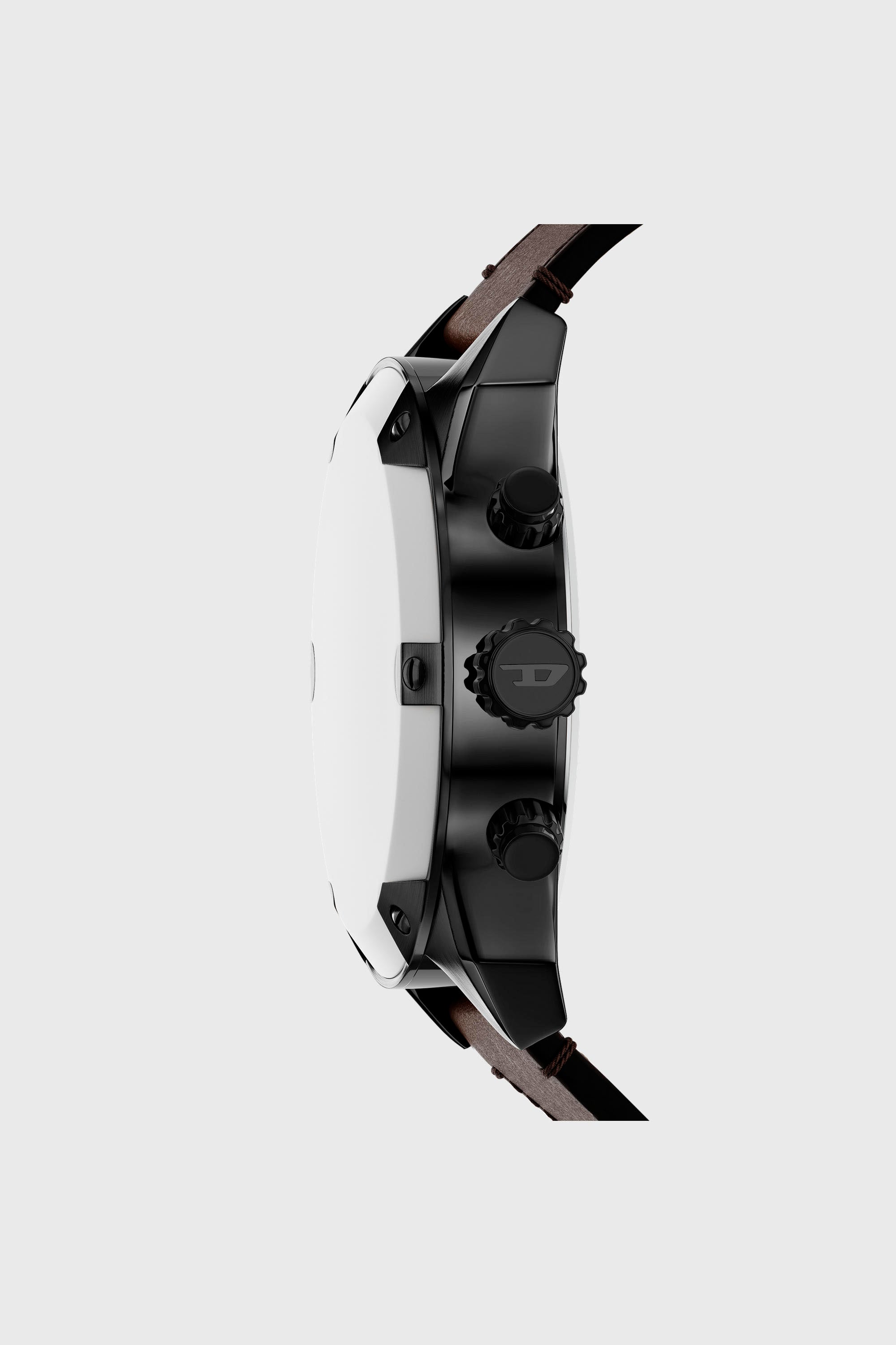 Diesel - DZ4735 WATCH, Montre Spiked avec bracelet en cuir marron Homme in Marron - 2