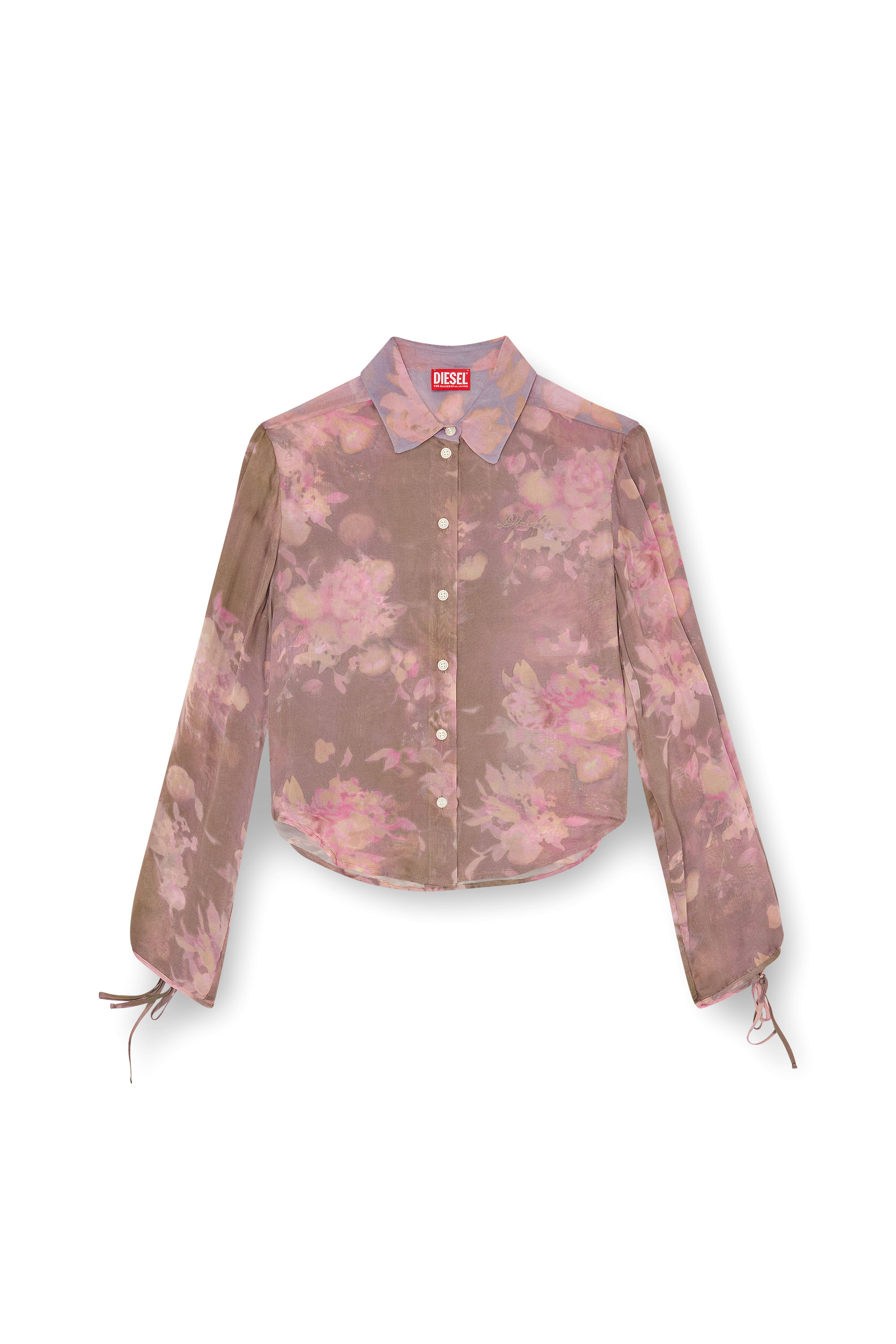 Diesel - C-LEVER, Chemisier en chiffon &agrave; imprim&eacute; floral all-over Femme in ToBeDefined - 2