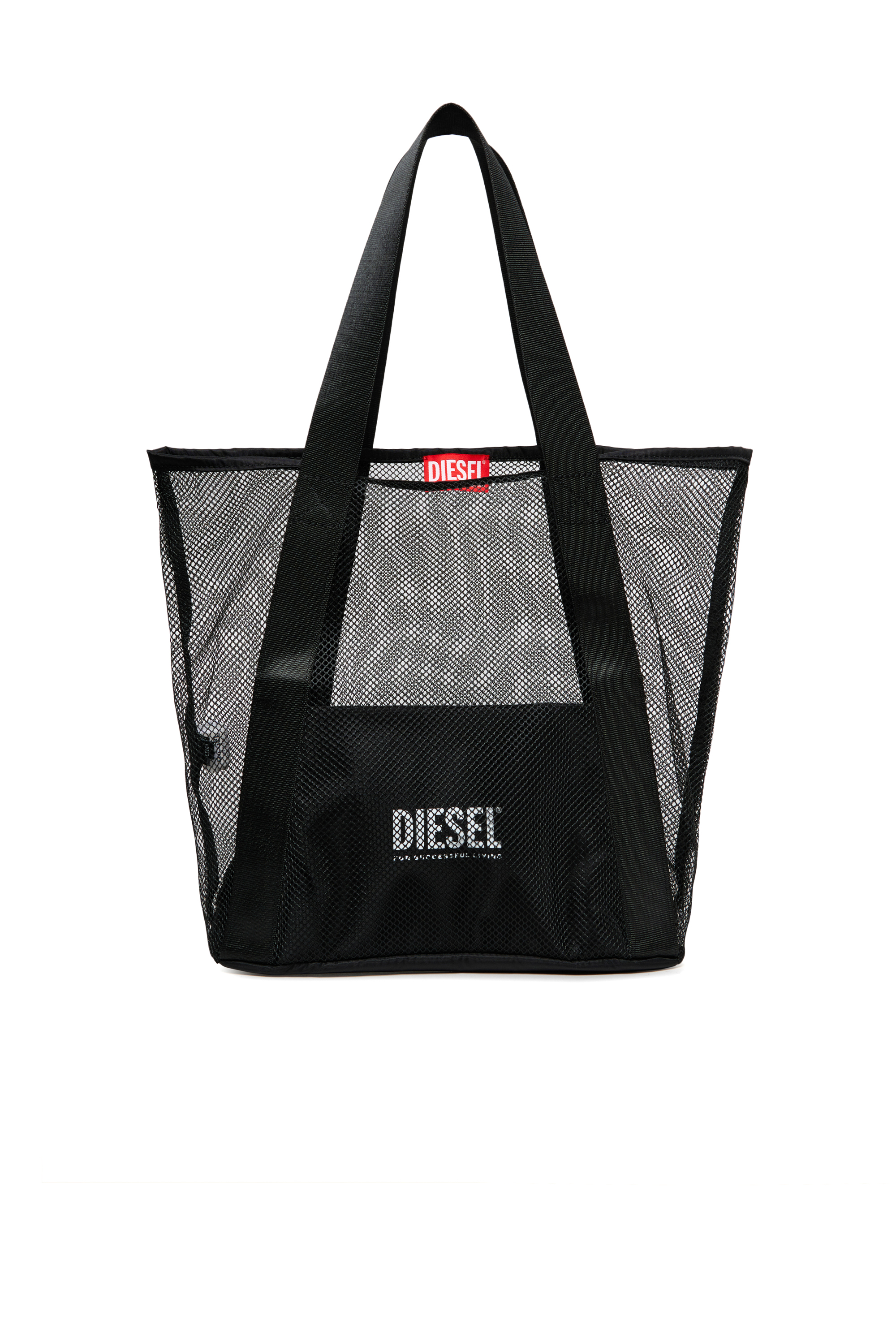 Diesel - WAPYS, WAPYS-Tote bag en maille nylon Femme in Noir - 1
