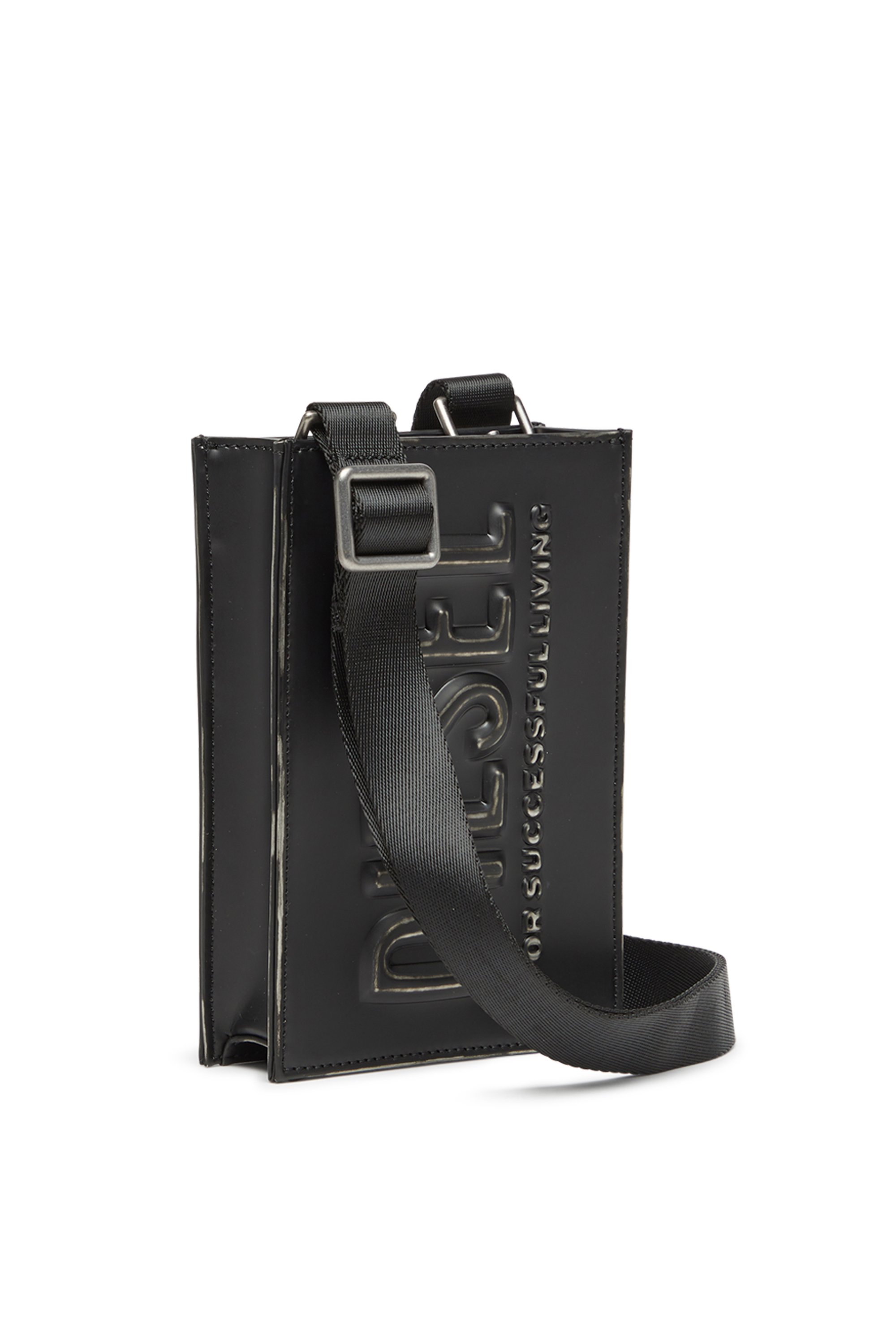 Diesel - DSL 3D MINI CROSSBODY X, Dsl 3D - Sac avec logo en relief Mixte in Noir - 5