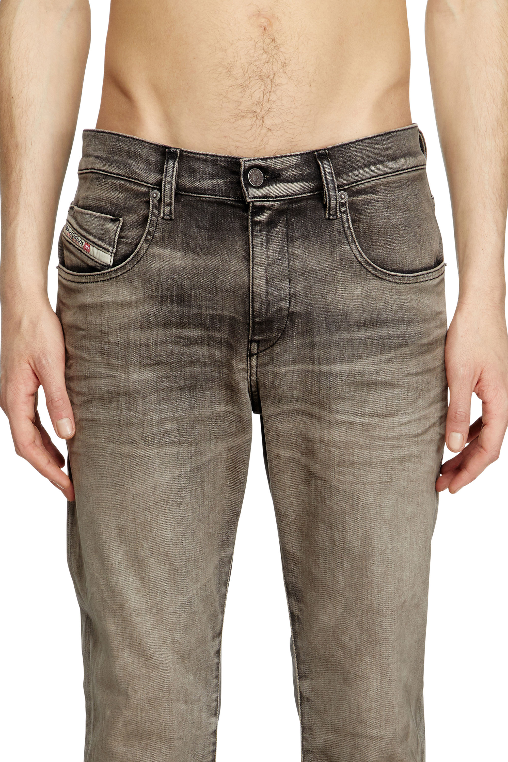 Diesel - Slim Jeans 2019 D-Strukt 09L39 Homme, Gris Clair - Image 5