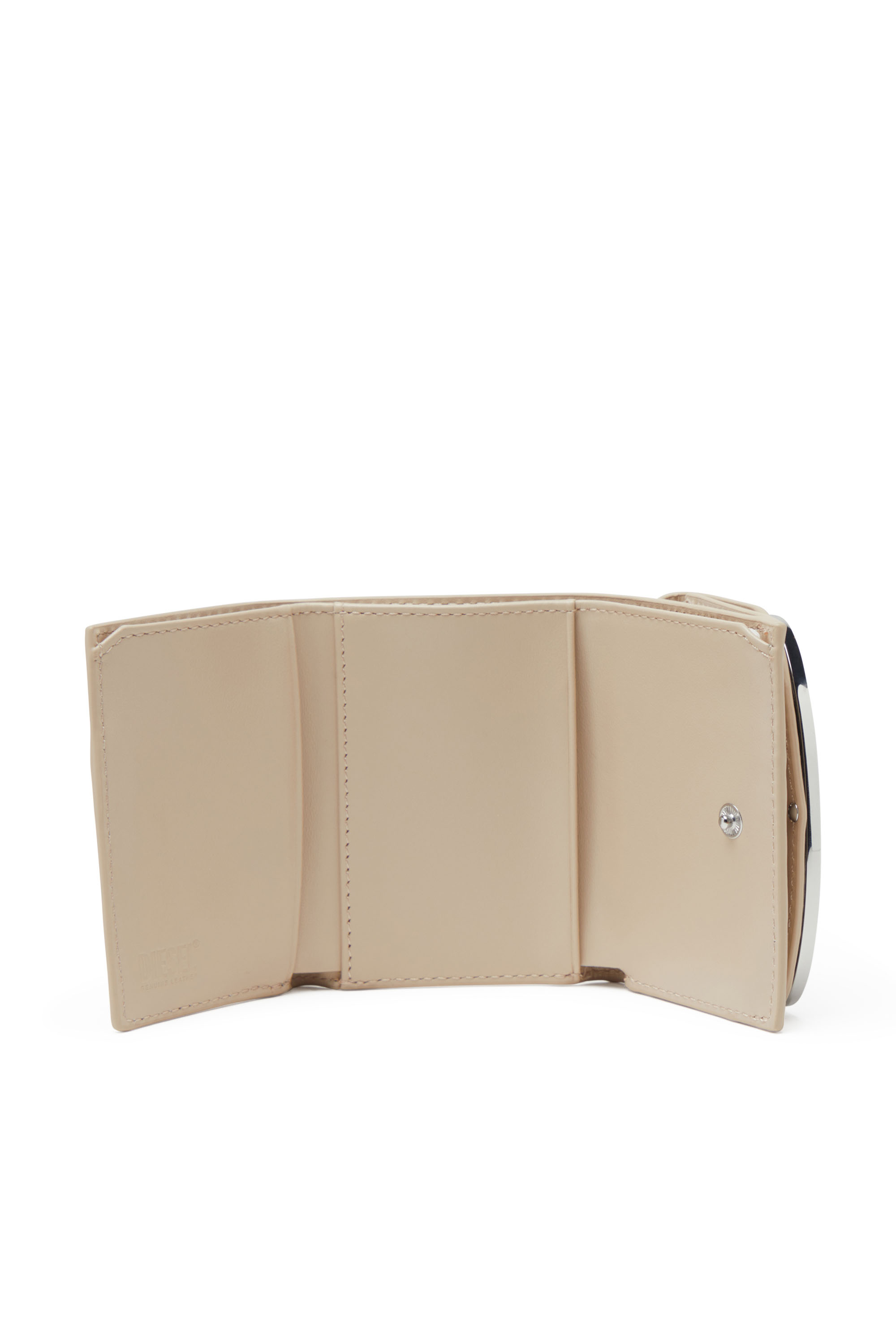 Diesel - 1DR TRI FOLD COIN XS II, Portefeuille en cuir à trois volets Femme in Beige - 3