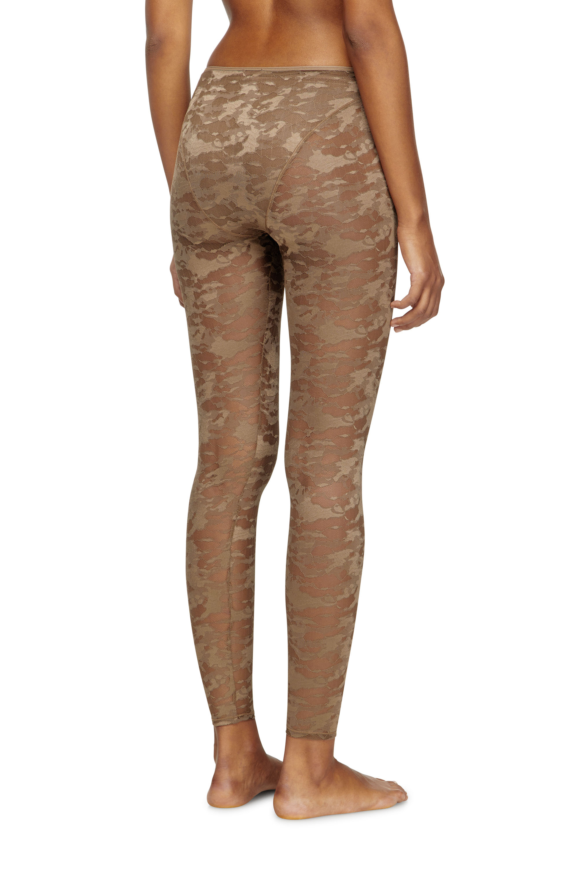 Diesel - CLAIRE-UTLT, Legging en dentelle camouflage Femme in Marron - 4