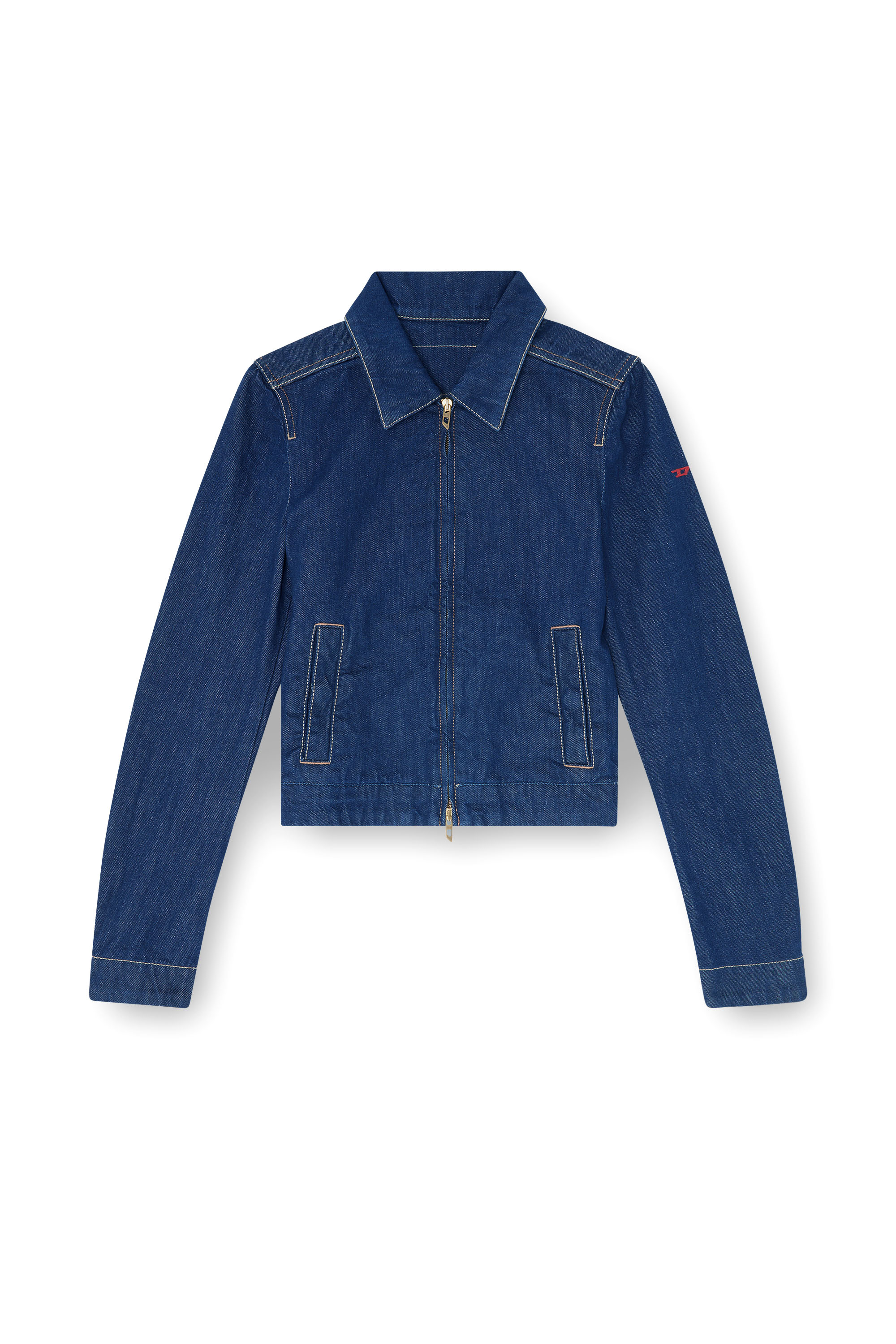 Diesel - DE-CORB, Veste coach en rinse denim Femme in Bleu - 3