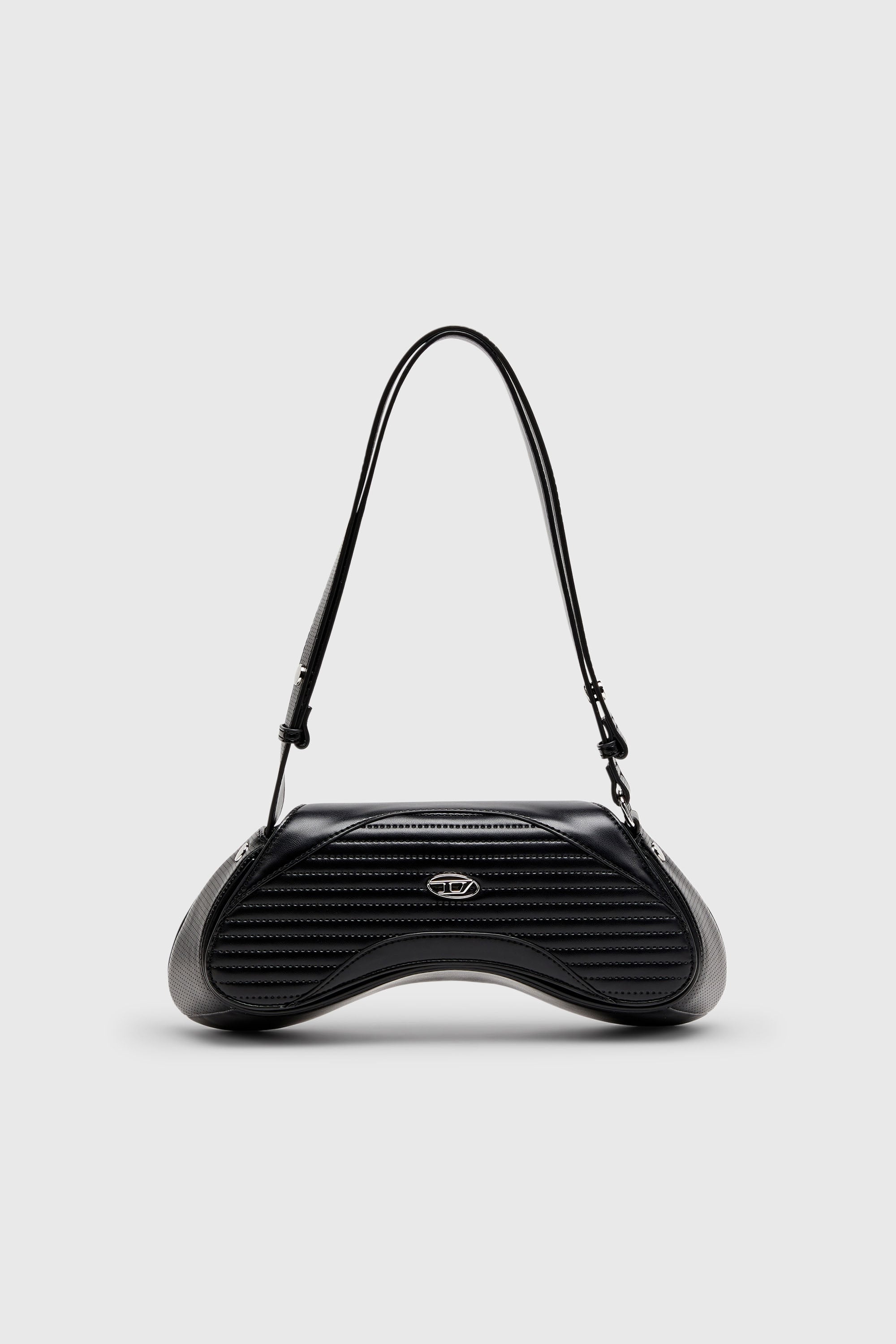 Diesel - PLAY CROSSBODY, Play - Sac bandouli&egrave;re en PU matelass&eacute; perfor&eacute; Femme in Noir - 1