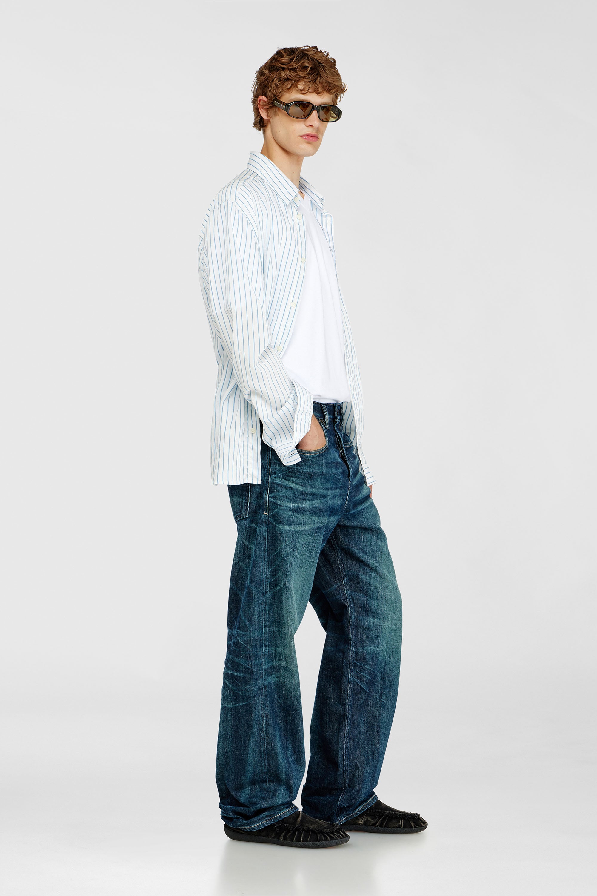 Diesel - Relaxed Jeans 2001 D-Macro 09Q04 Homme, Bleu Fonc&eacute; - Image 2