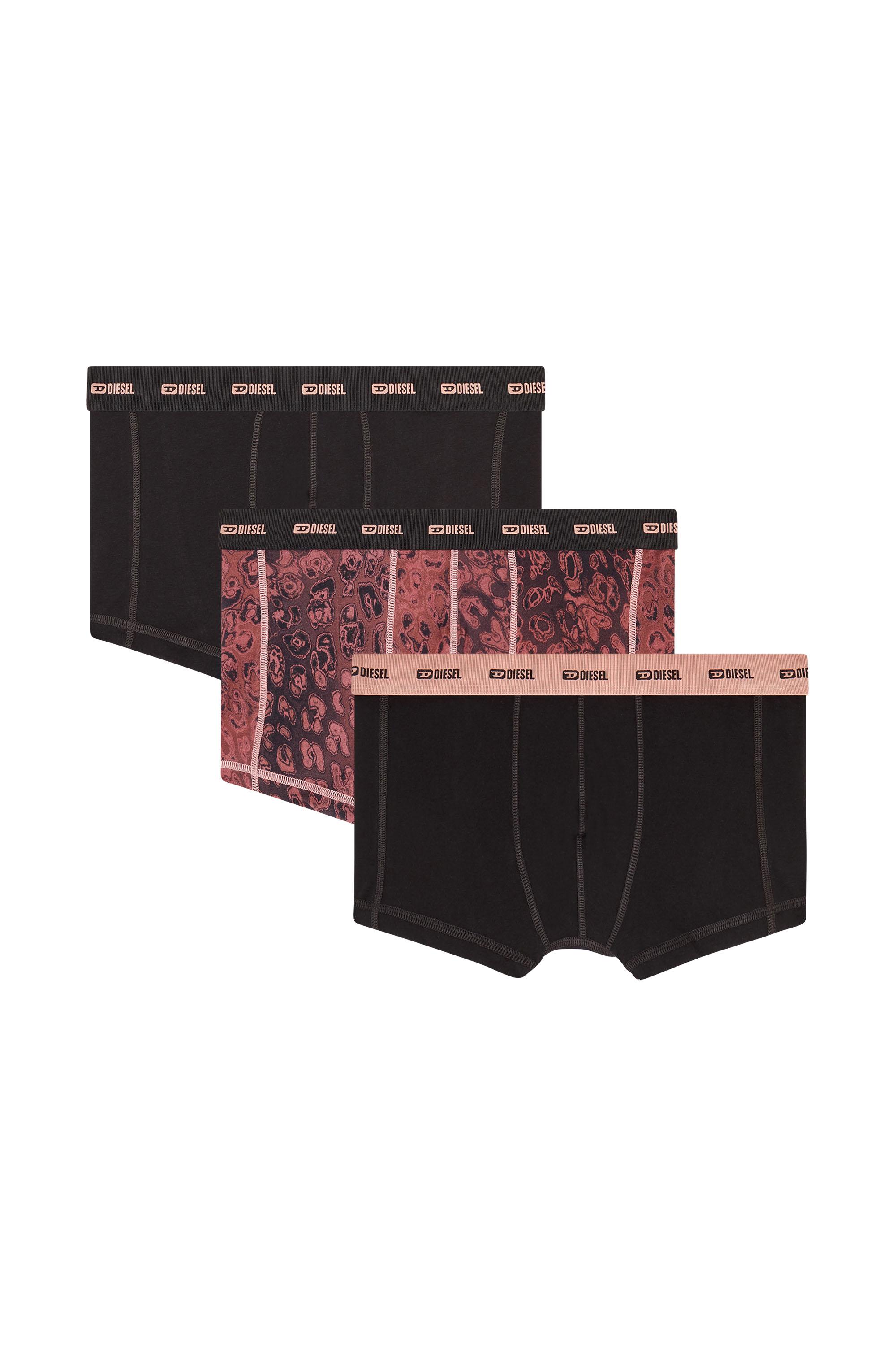 Diesel - DAMIEN-UTLT-3PACK, Lot de trois boxers en coton stretch Homme in Violet - 1