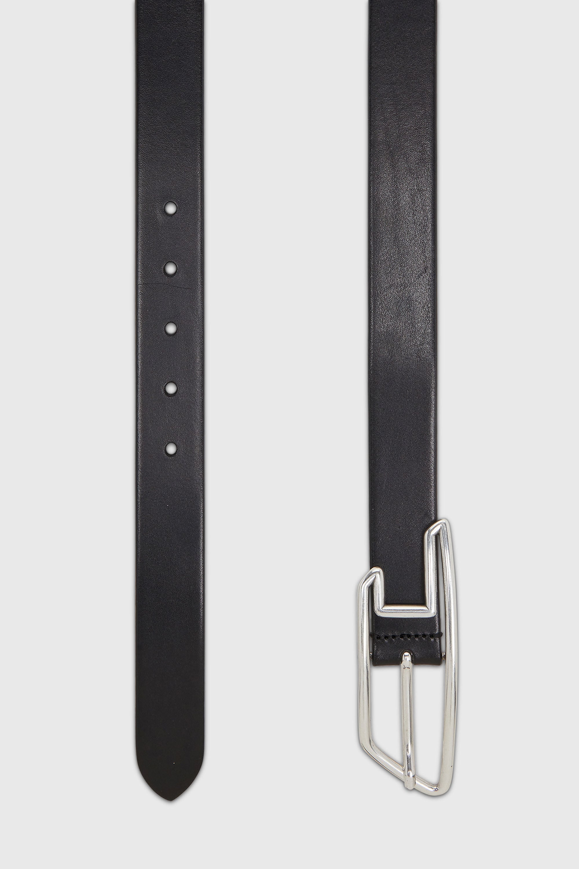 Diesel - B-D LINE 30, Unisex's 3cm leather belt with D-logo buckle in Black - 3