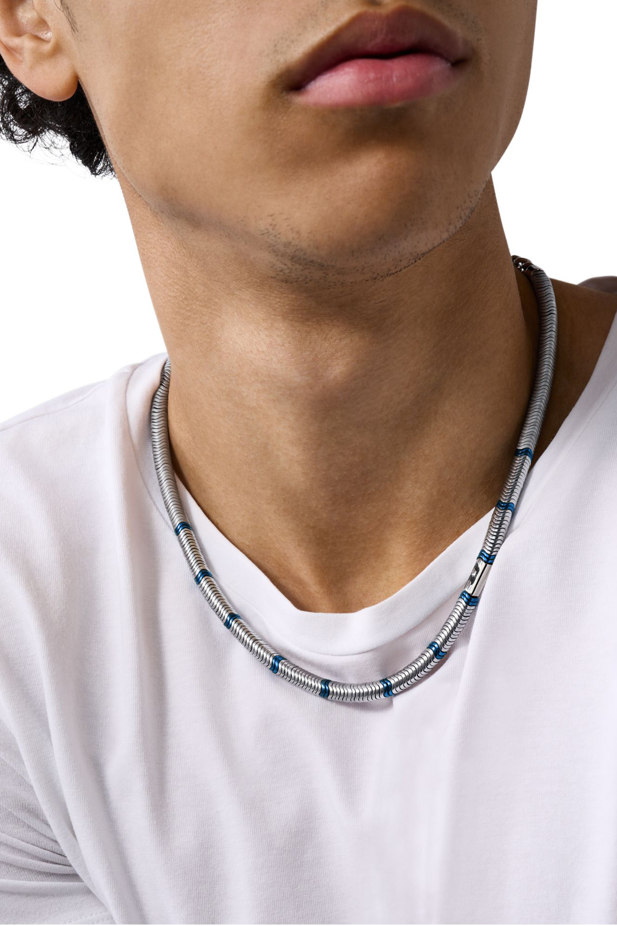 Diesel - DX1576931 JEWEL, Collier en perles d'hématite Mixte in Gris argenté - 3