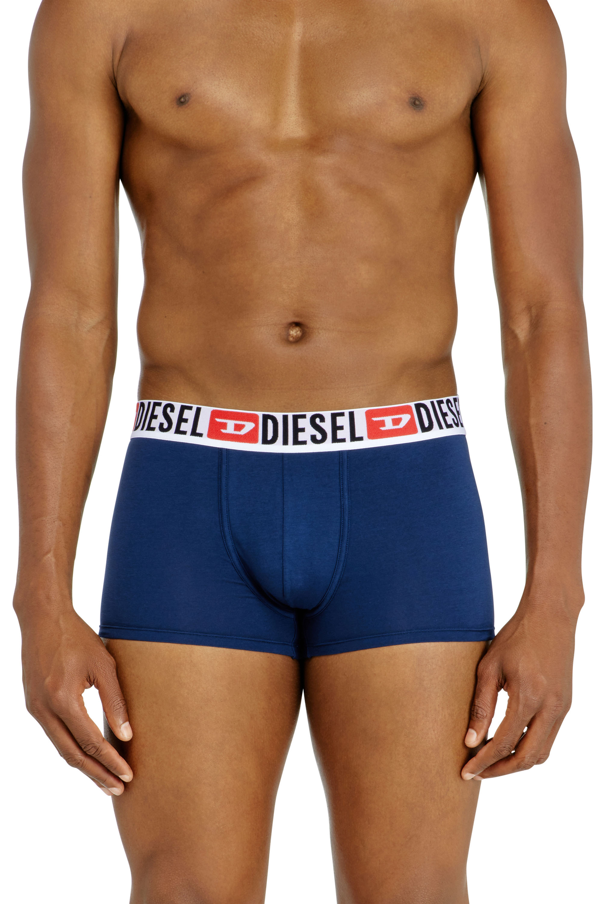 Diesel - UMBX-DAMIENTHREEPACK, Lot de trois boxers avec taille orn&eacute;e du logo sur toute la surface Homme in Polychrome - 3