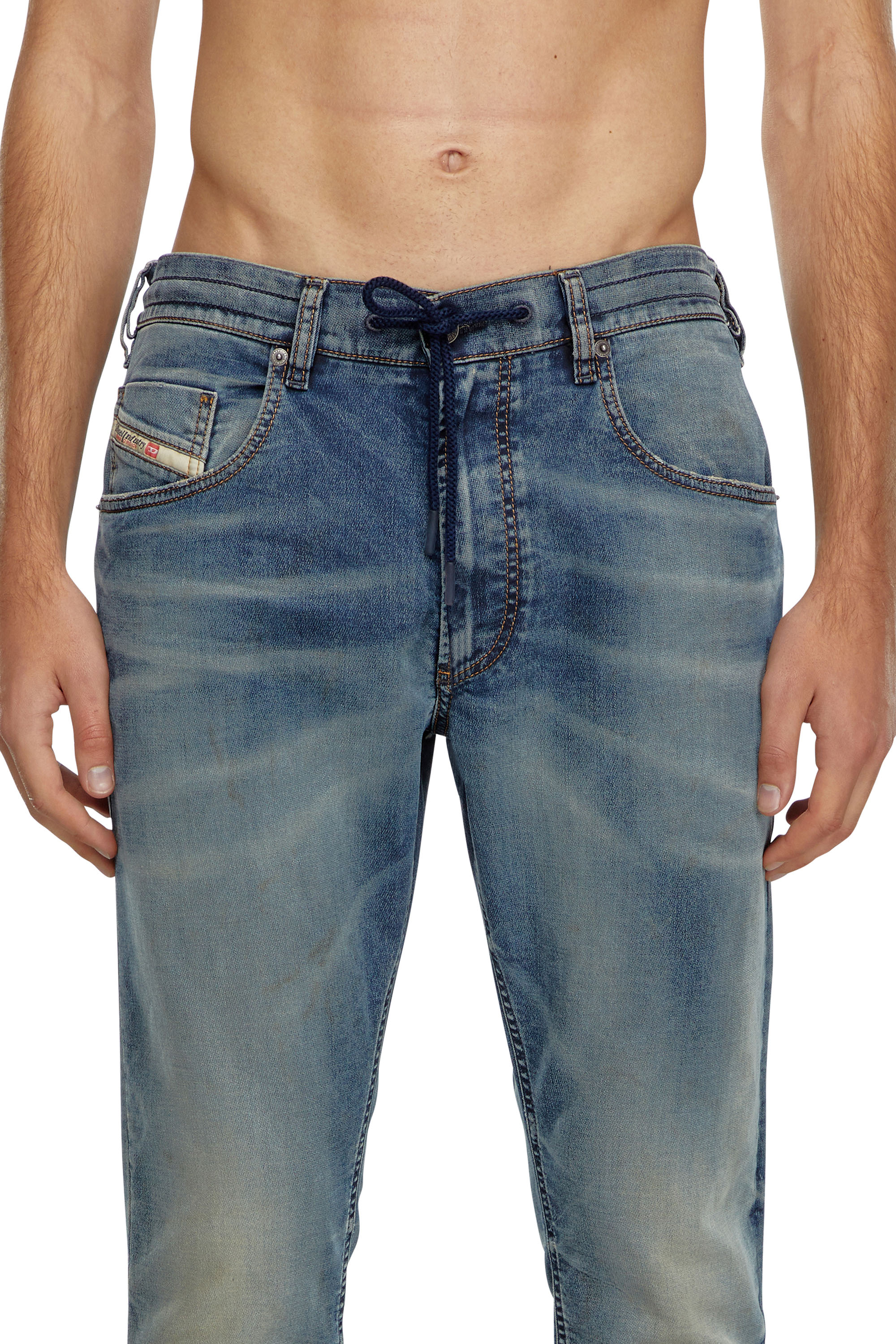 Jean Droit Homme Diesel Loozy Comfort Taille Élastique - Taille 2XL 198, Gris, Neuf Avec Étiquettes