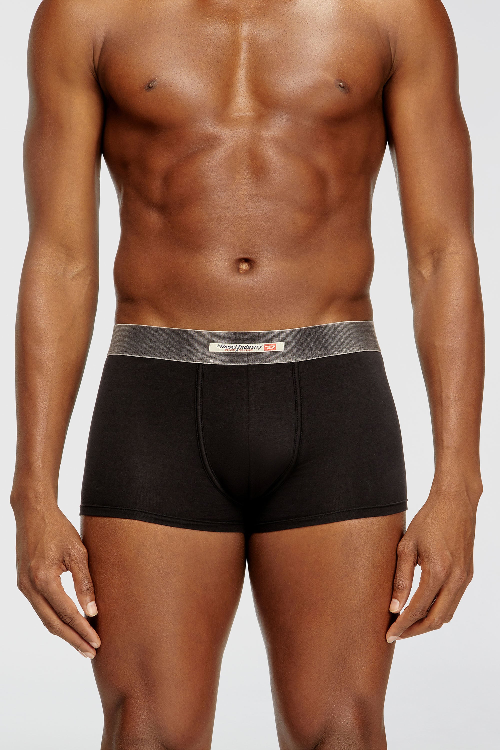 Diesel - DAMIEN-DNM-3PACK, Lot de trois boxers en coton stretch avec ceinture en satin Homme in Noir - 2