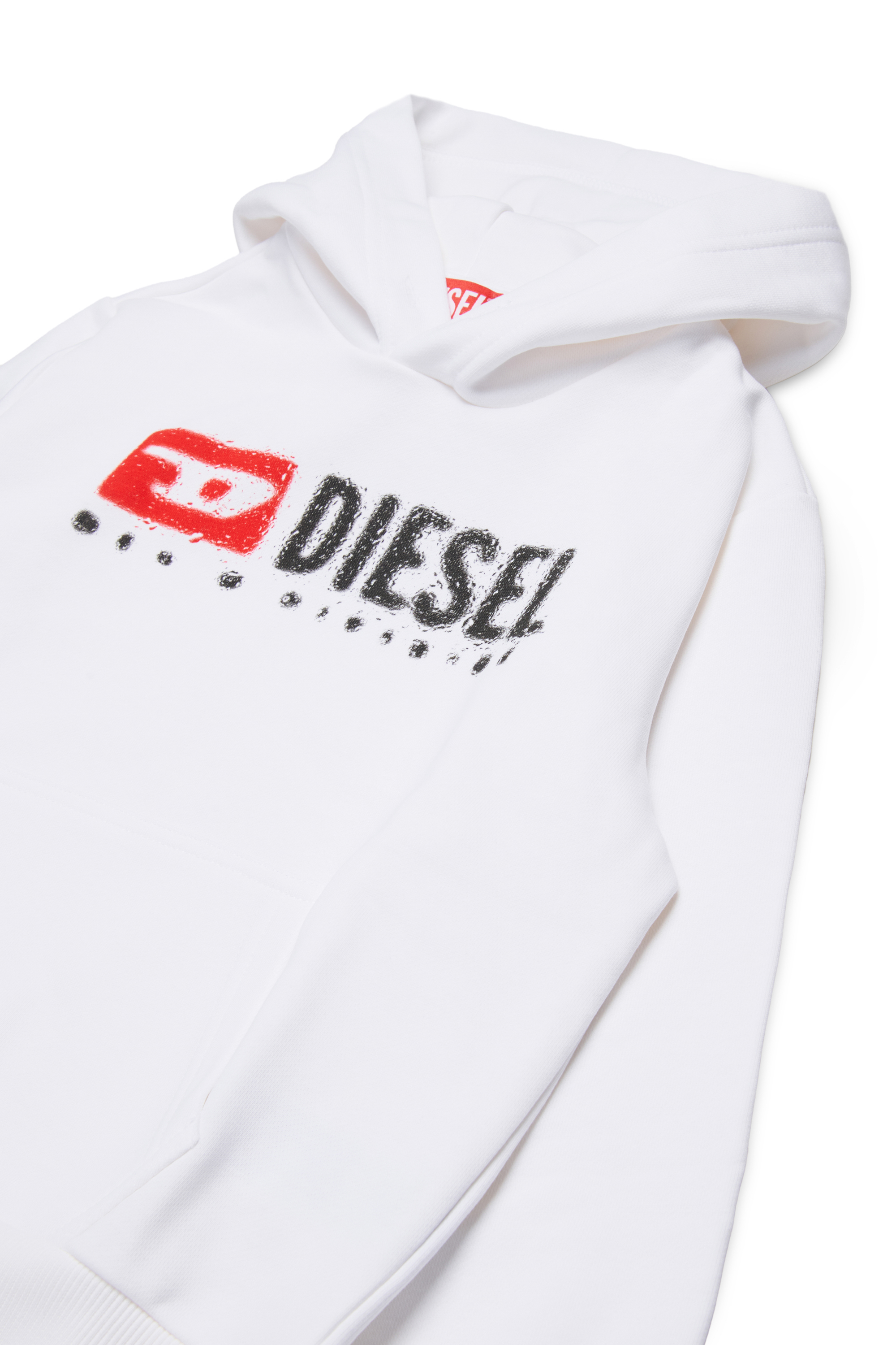 Diesel - SDROPSHOOD OVER, Sweat en coton avec logo imprimé Homme in Blanc - 3