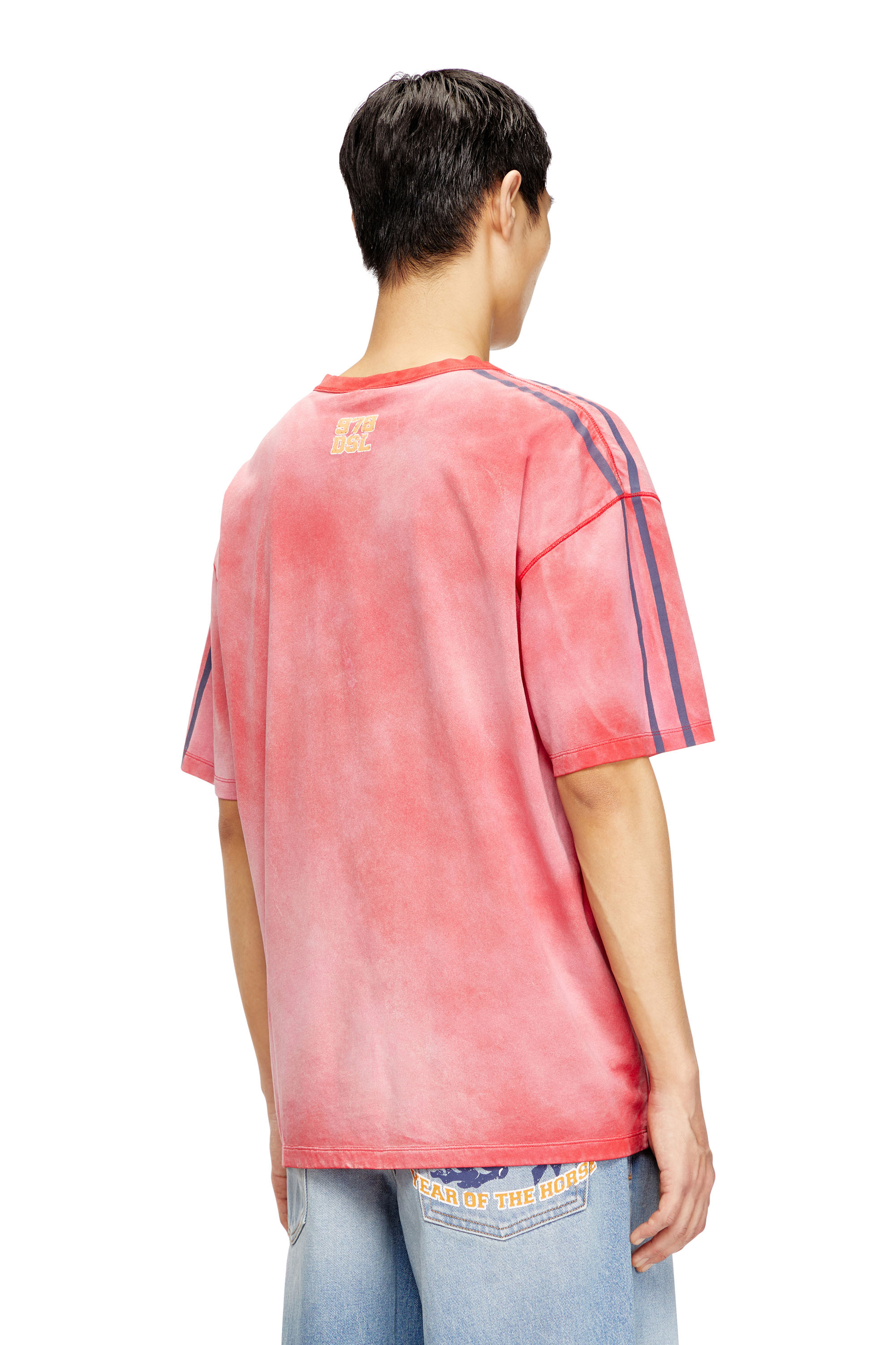 Diesel - CL-T-BOXT-HORSE, T-shirt en coton avec imprim&eacute; graphique cheval Homme in Rouge - 4