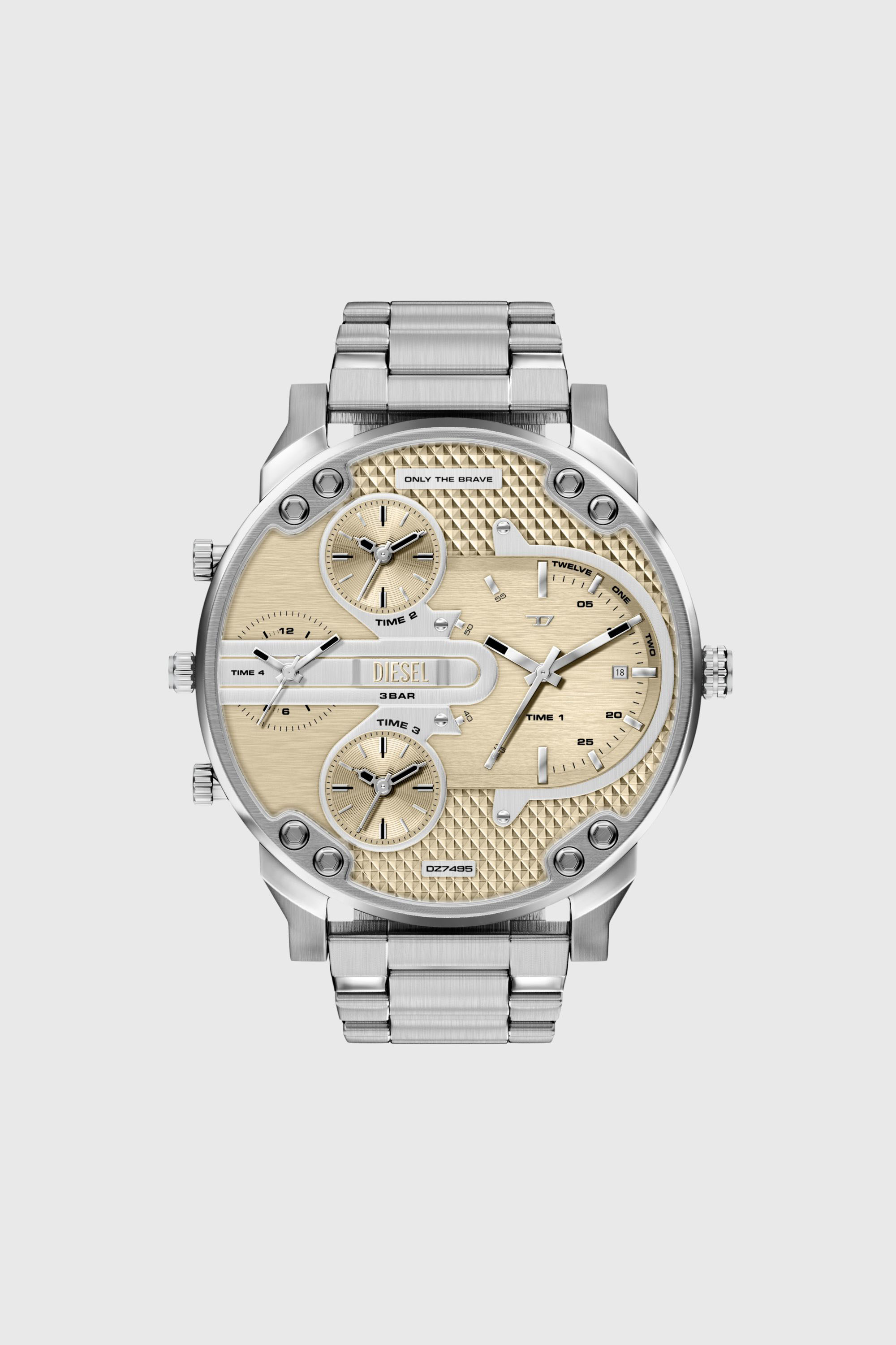 Diesel - DZ7495 WATCH, Montre en acier inoxydable Mr. Daddy Slim Homme in Gris argent&eacute; - 1