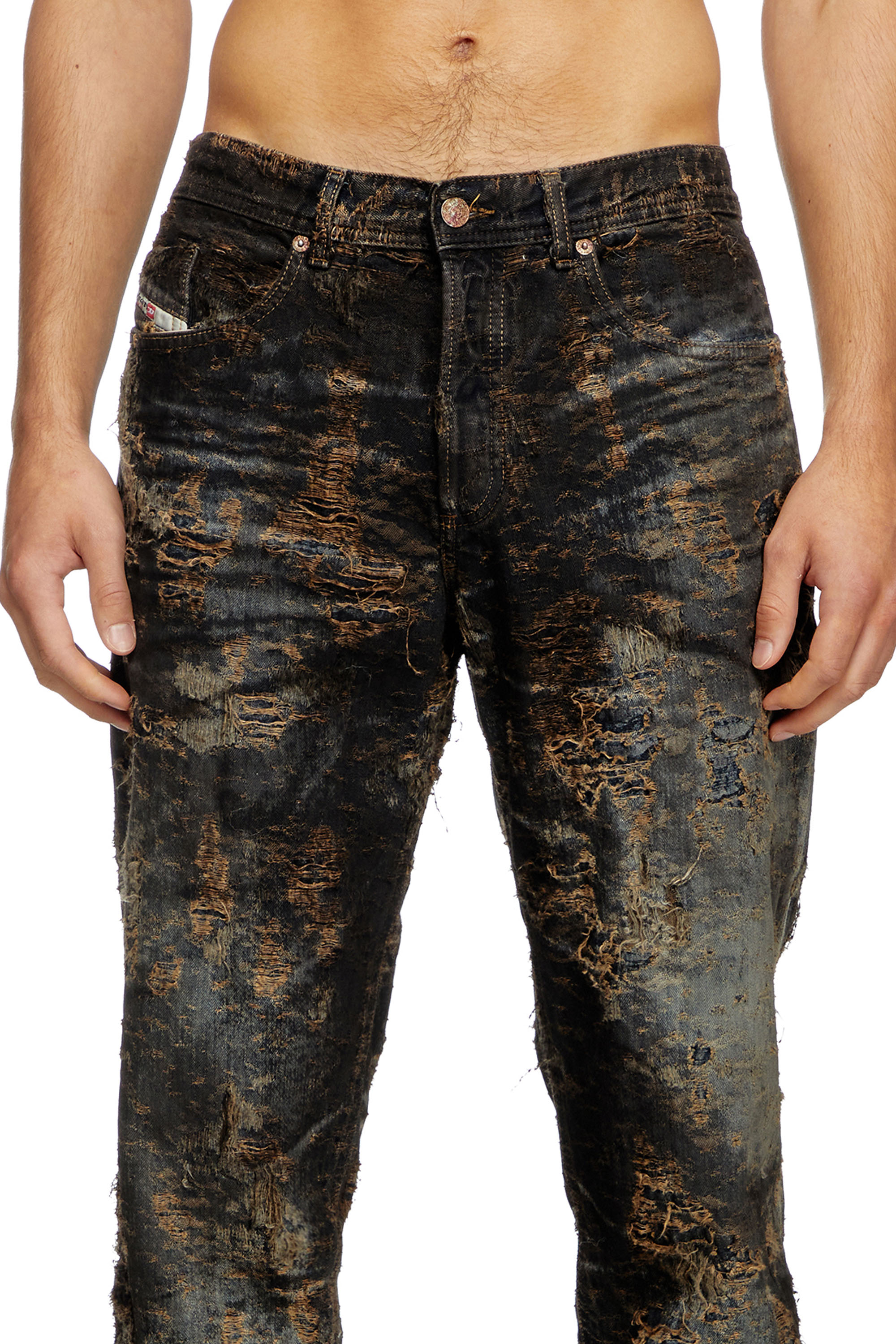 Diesel - Tapered Jeans 2023 D-Finitive 0ABCW Homme, Noir/Gris foncé - Image 4